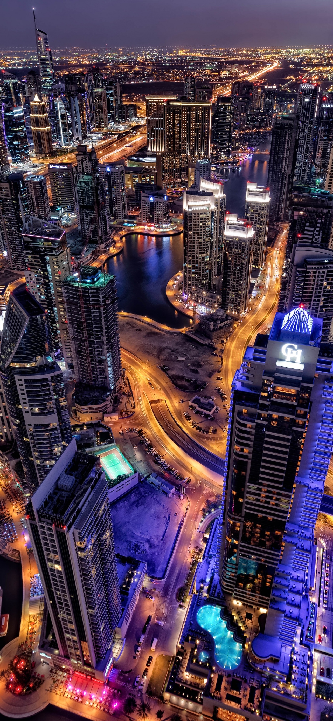 1290x2780 Dubai Wallpaper 4K, Cityscape, Skyline, Aerial view, Skyscrapers, World, Phone