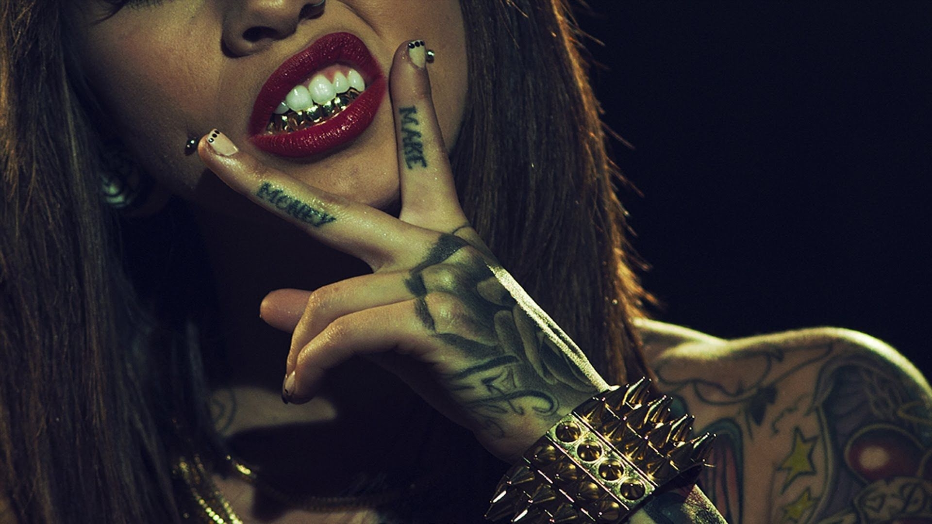 1920x1080 Grillz, Girl swag, Girl tattoos, Desktop