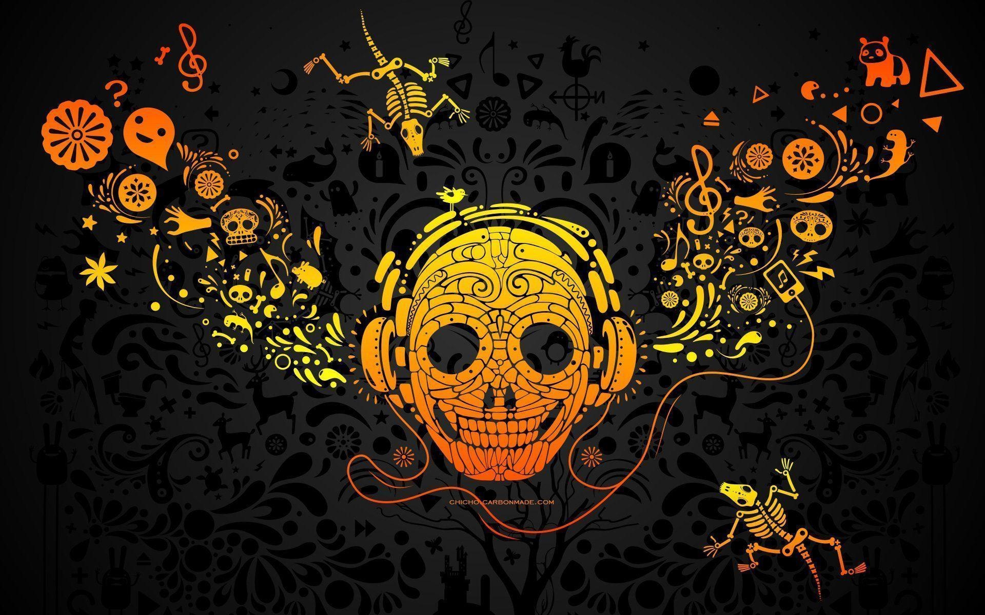 1920x1200 Day Of The Dead Skull Wallpaper, Desktop