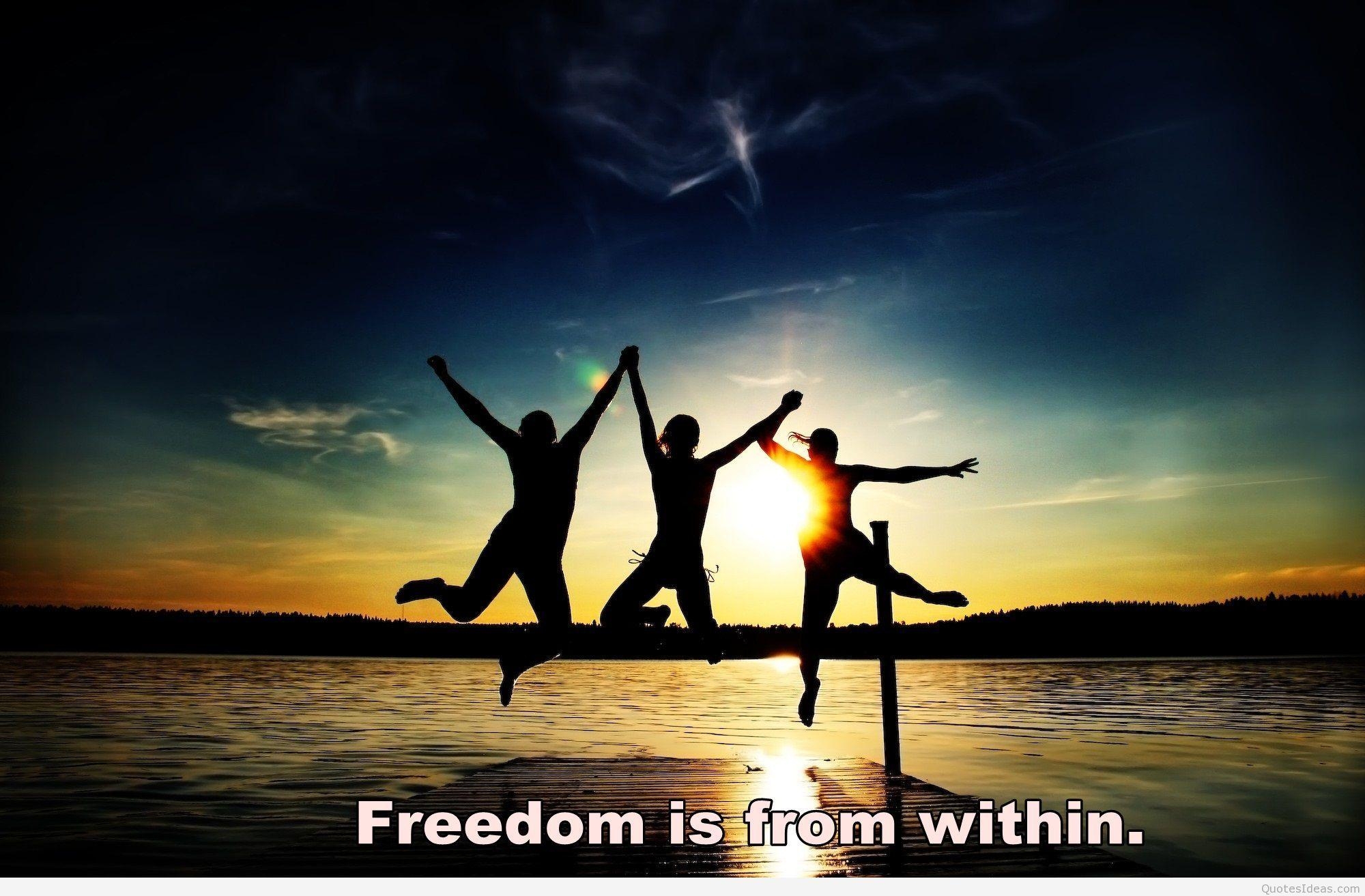 2000x1320 Freedom quotes with wallpaper image, Desktop