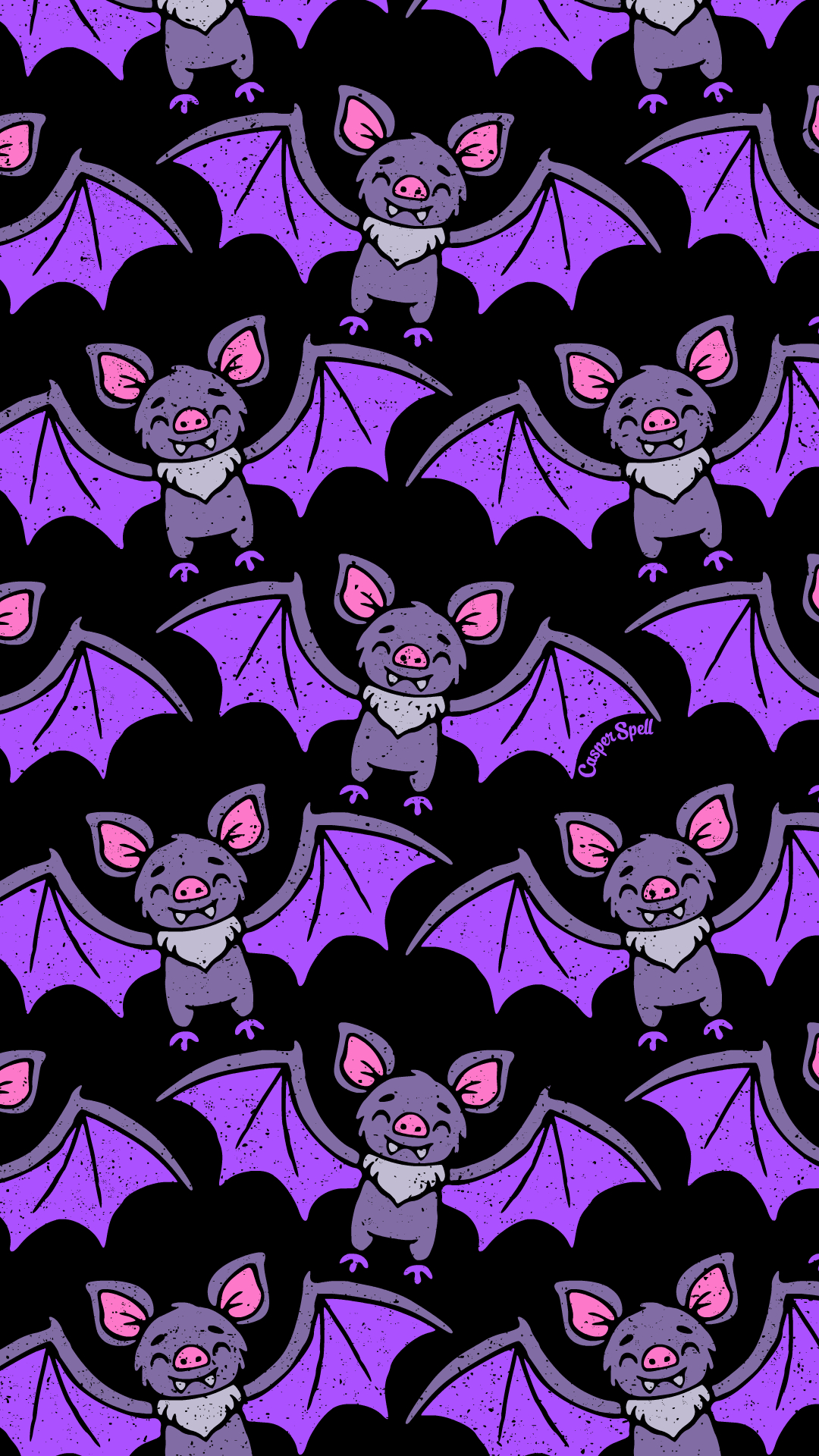 1080x1920 casperspell: ““Batty Bats” pattern for you! Feel free to save as your phone lock scre. Halloween wallpaper background, Halloween background, Halloween wallpaper, Phone