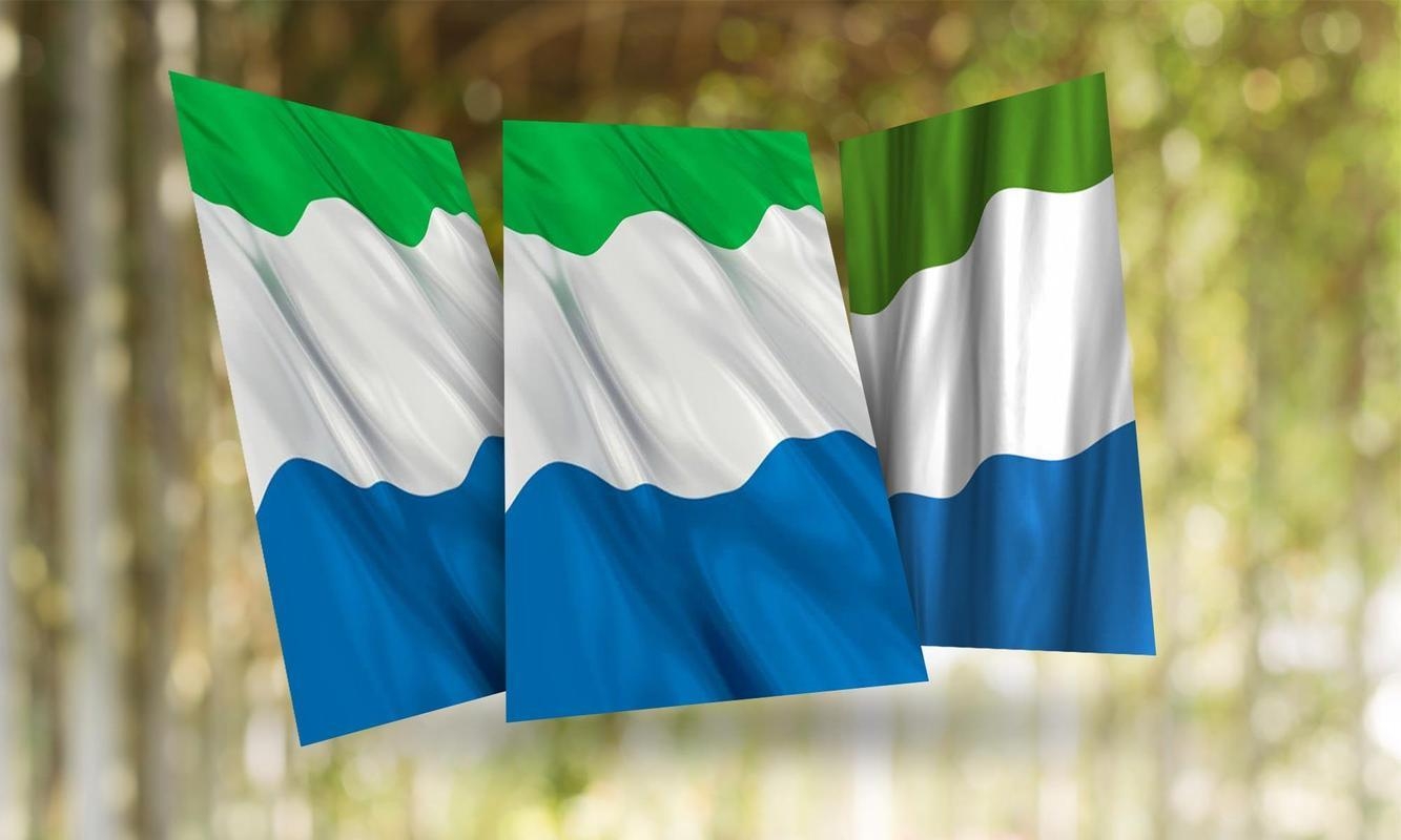 1340x800 Sierra Leone Flag Wallpaper for Android, Desktop