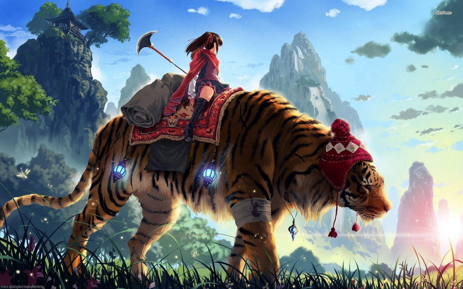 1920x1200 Tiger Anime Wallpaper, Desktop