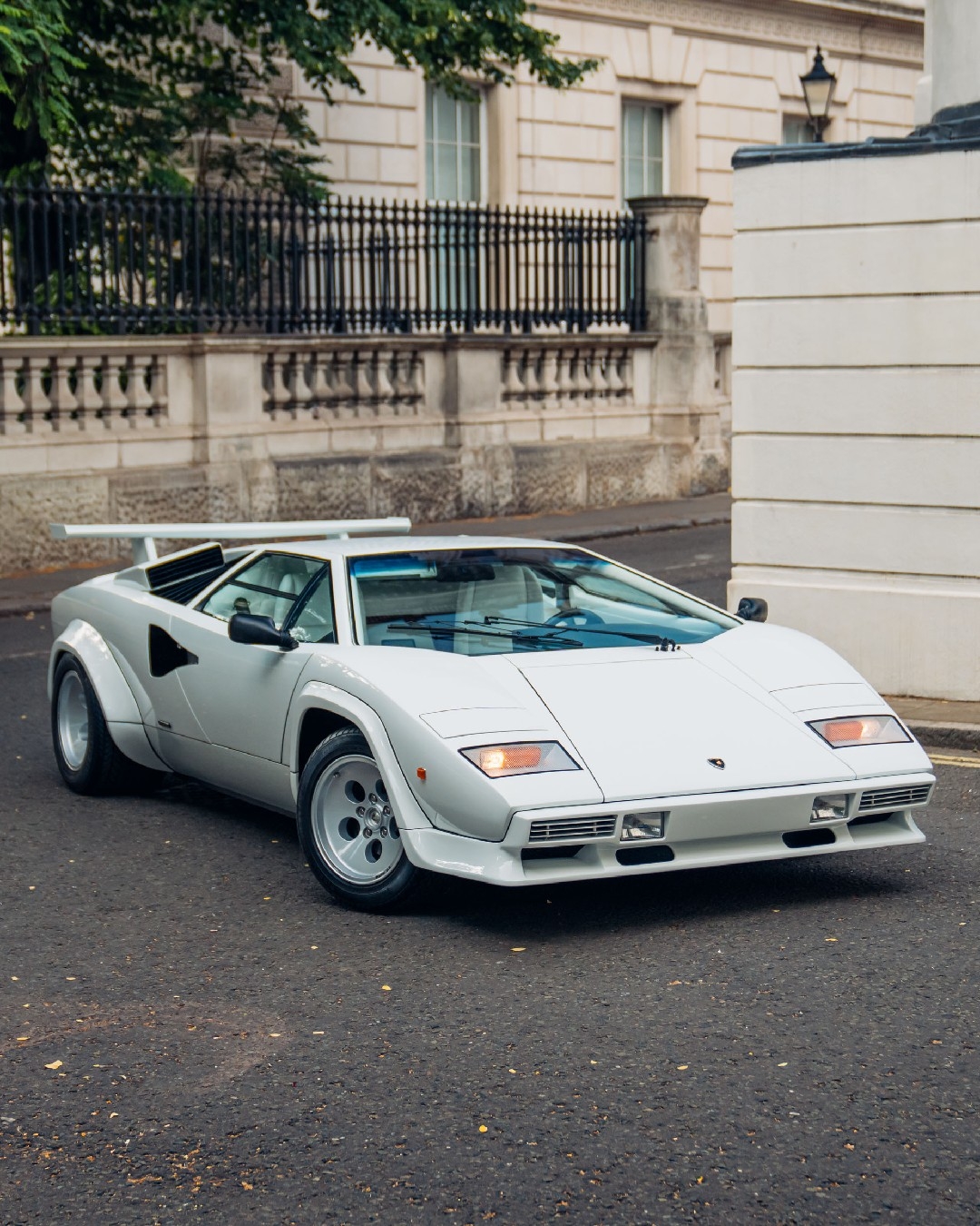 1080x1350 RM Sotheby's White On White Lamborghini Countach Here Is Offered Without Reserve. Register To Bid, Phone