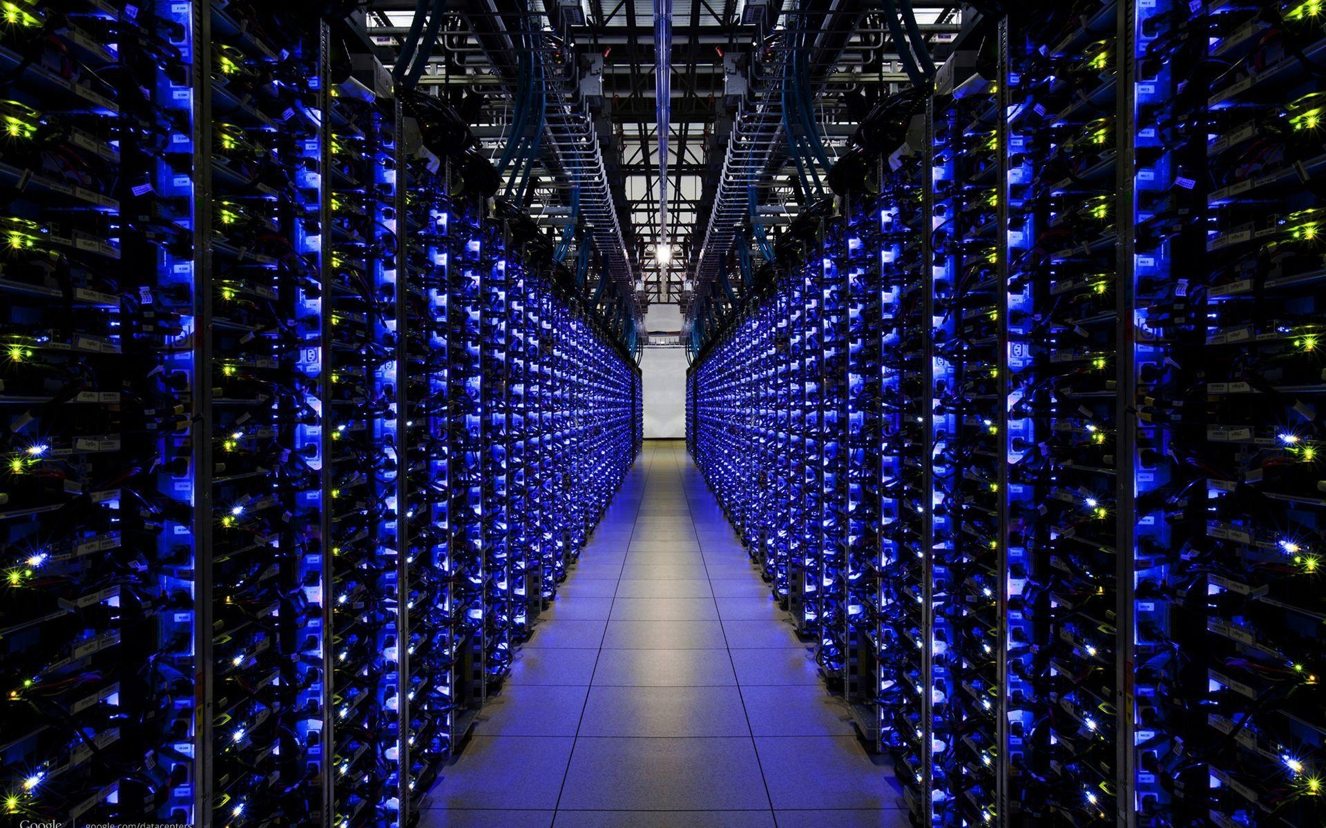 1920x1200 To Download or Set this Free Blue Server Room Design Wallpaper as, Desktop