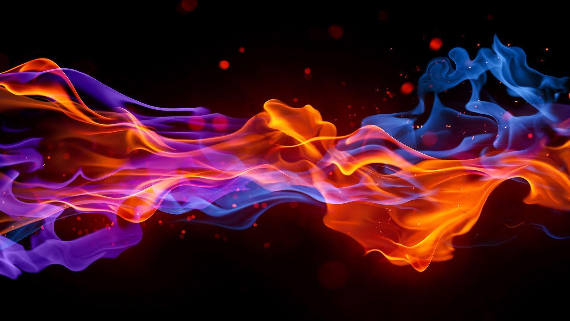 1920x1080 red and blue fire Wallpaper, Desktop