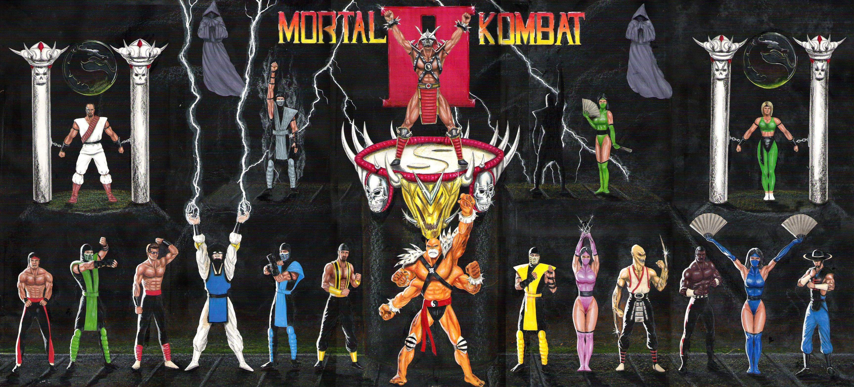 3460x1570 All Mortal Kombat 2 fatalities and unlockable characters, Dual Screen