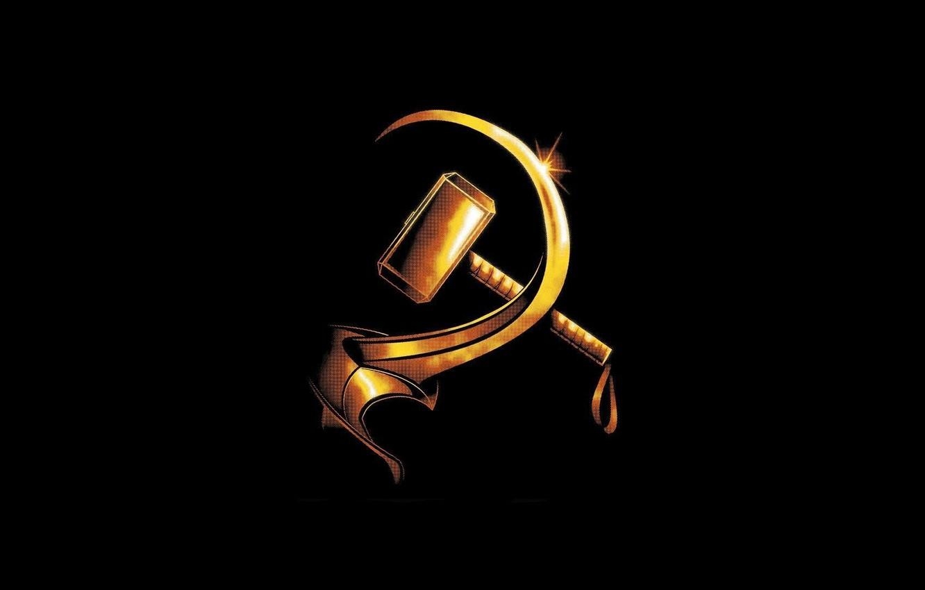 1340x850 Wallpaper Marvel, Thor, Loki, hammer, helm, hammer and sickle, Mjollnir image for desktop, section минимализм, Desktop