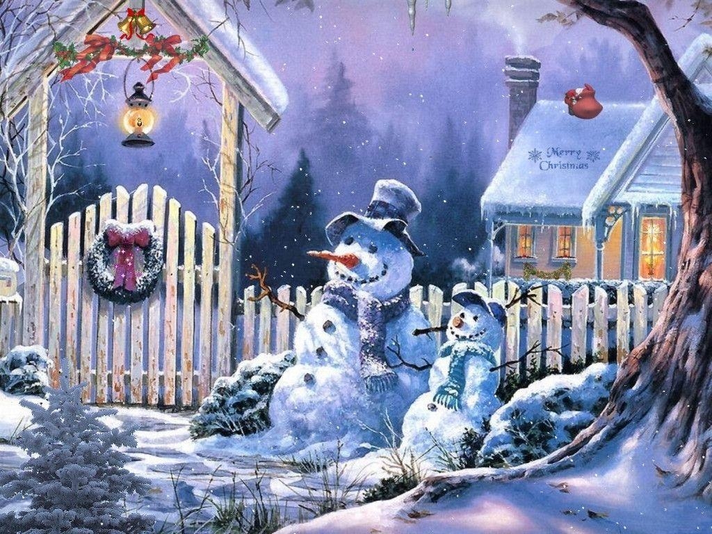 1030x770 Snowman Wallpaper, Desktop