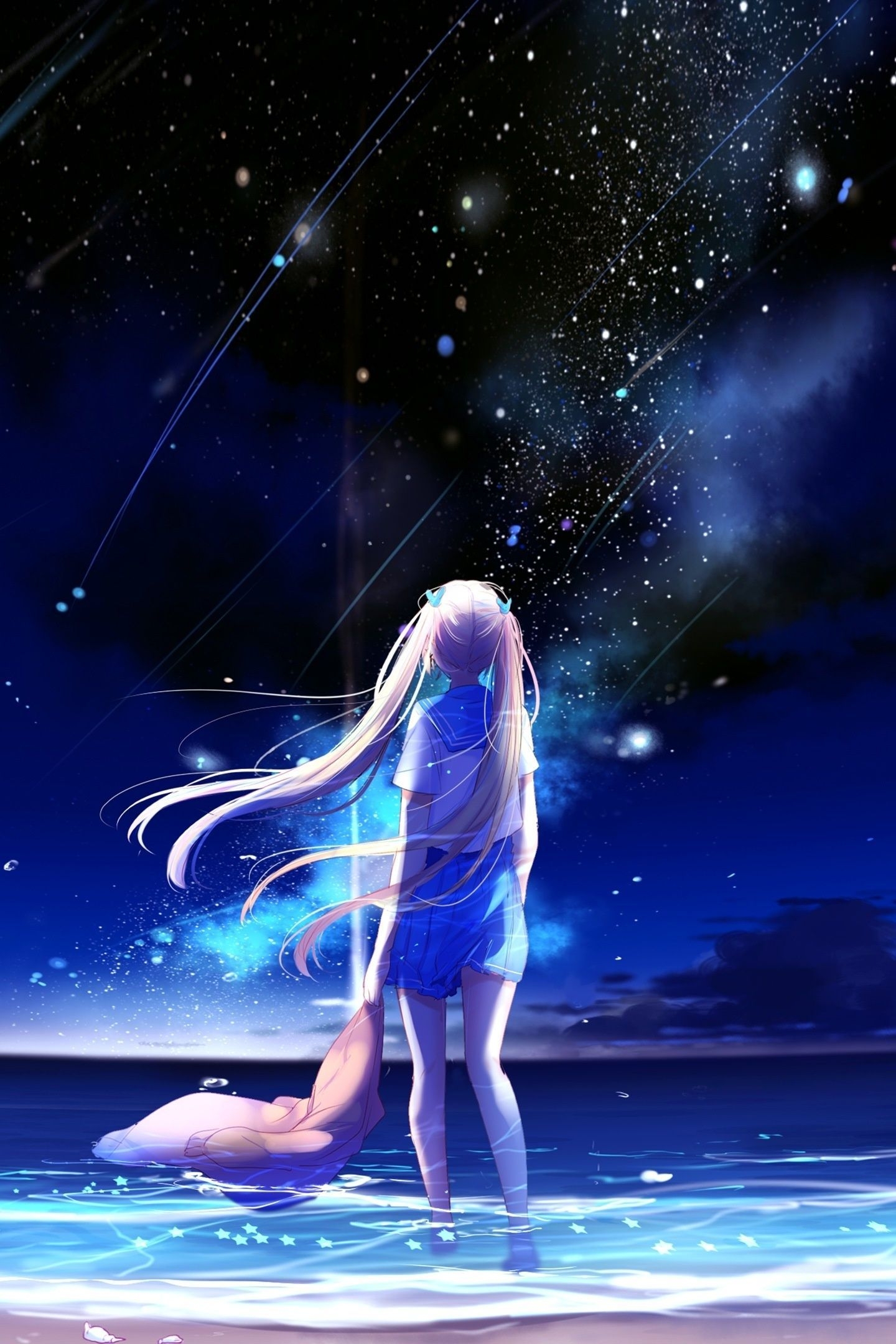 1440x2160 Anime Galaxy Girl Wallpaper Free Anime Galaxy Girl, Phone