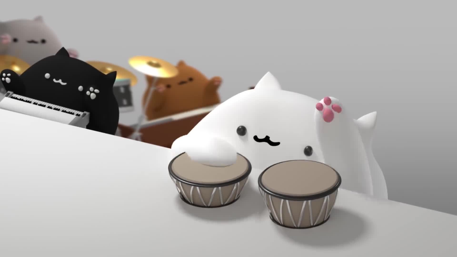 1920x1080 Bongo Cat wallpaper, Desktop