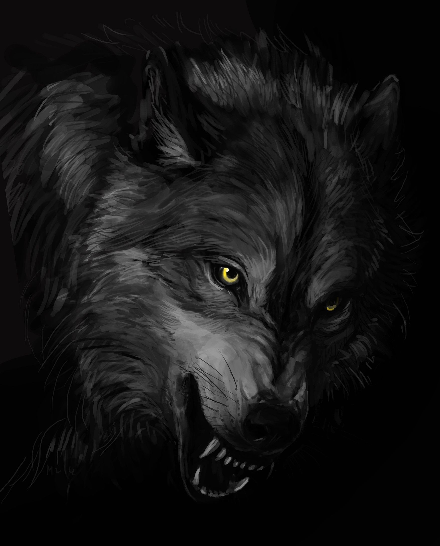 1760x2180 Black Anime Wolf Wallpaper Free Black Anime Wolf Background, Phone