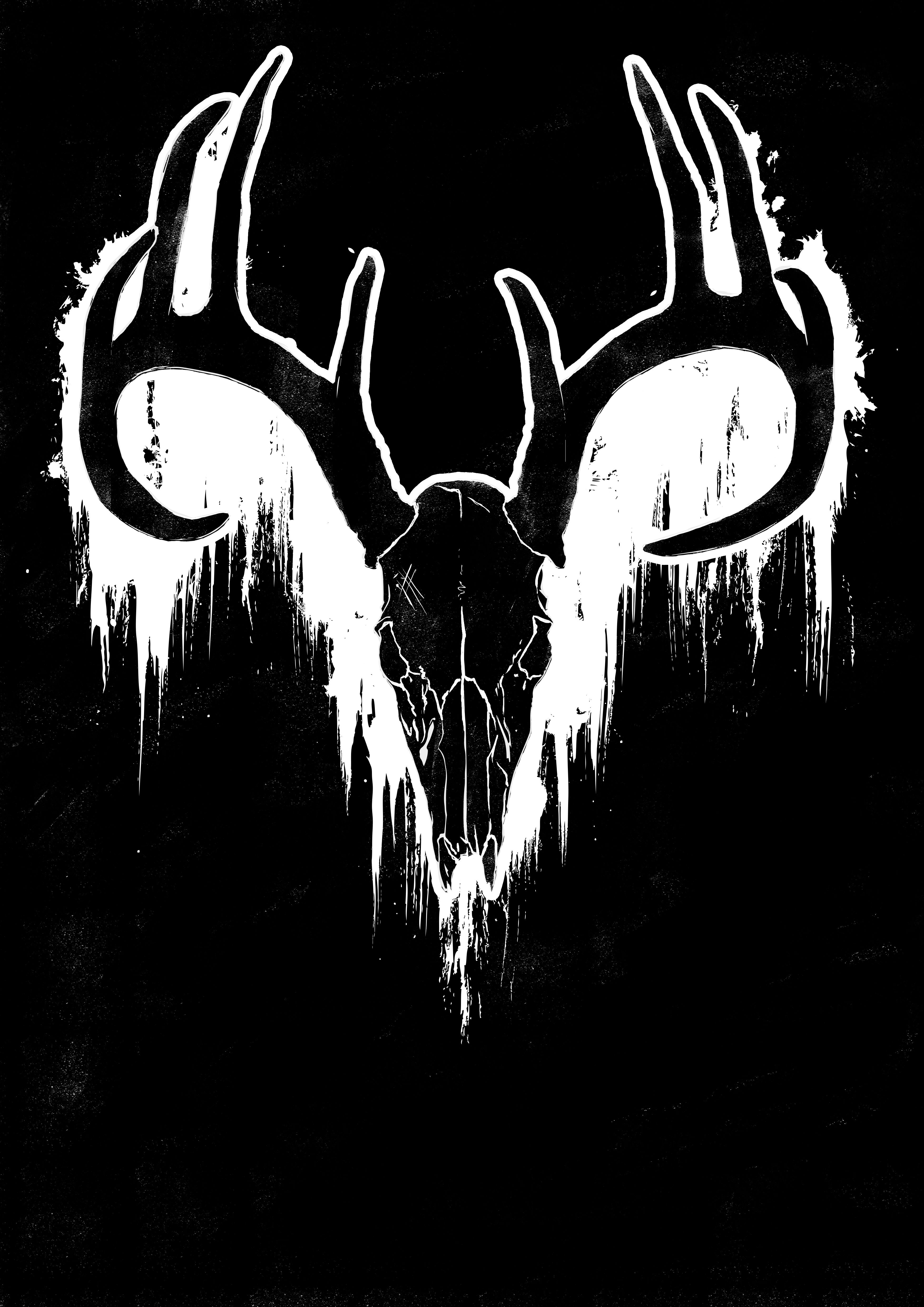 3510x4970 A deer skull I drew in photohop. #deer #deerskull #grunge #zombiku. Deer skulls, Moose art, Photohop, Phone