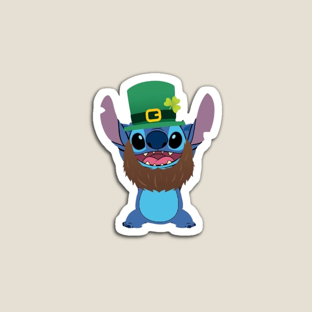 1000x1000 St. Patrick's Day Stitch Sticker, Phone