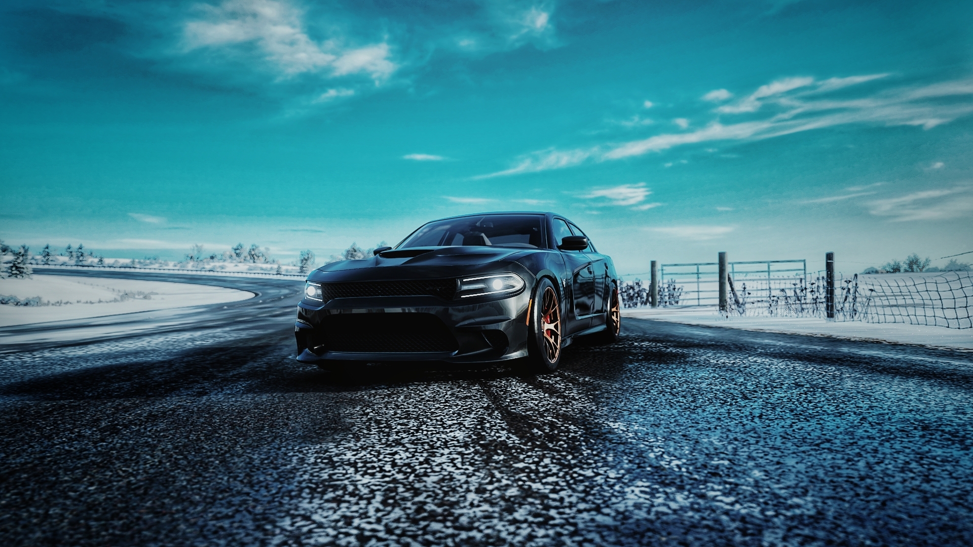 1920x1080 Wallpaper, Dodge Charger SRT Hellcat, Brembo, Forza Horizon car, Fortune Island, Desktop