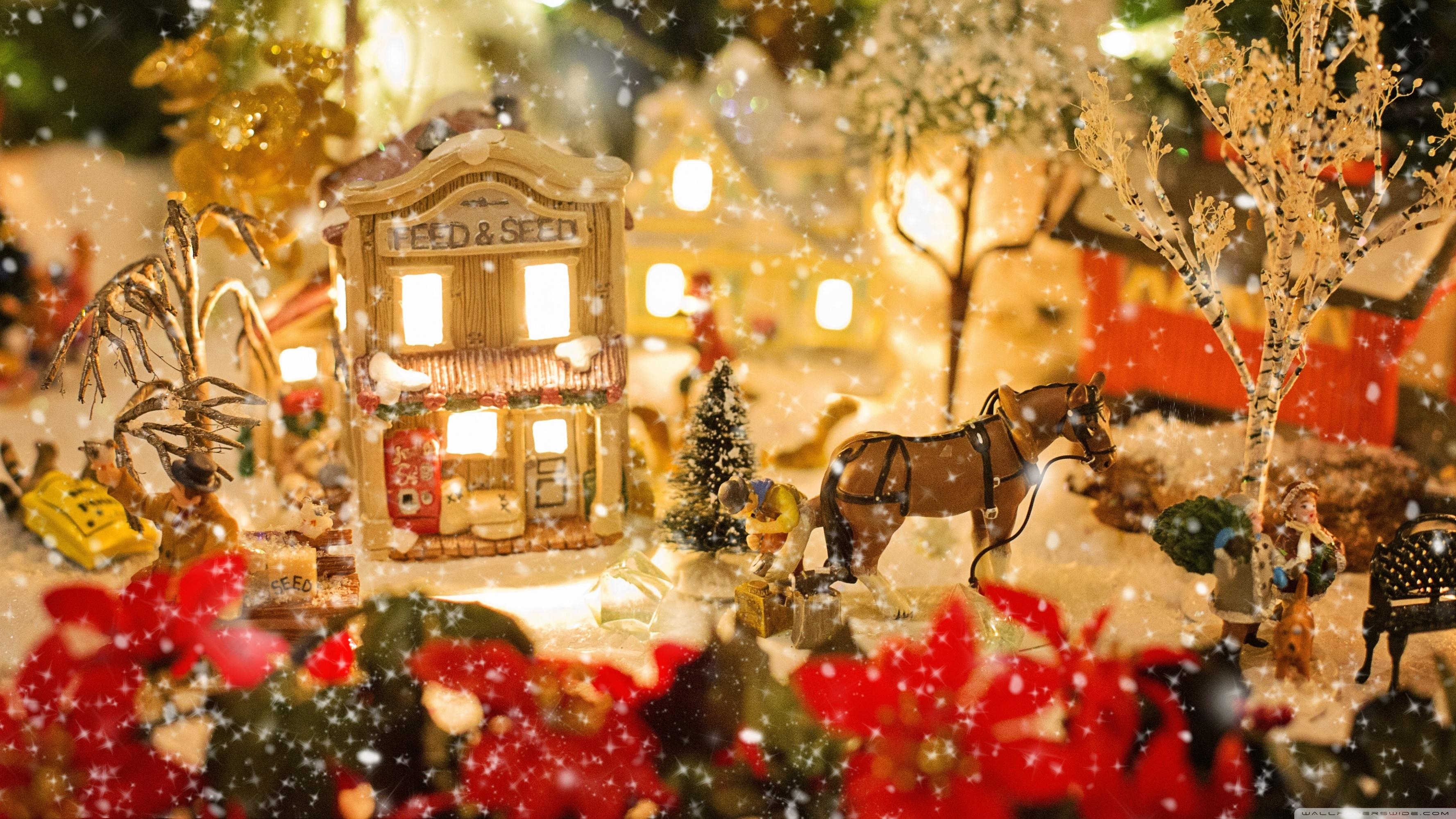 3560x2000 Christmas Village ❤ 4K HD Desktop Wallpaper for • Tablet, Desktop