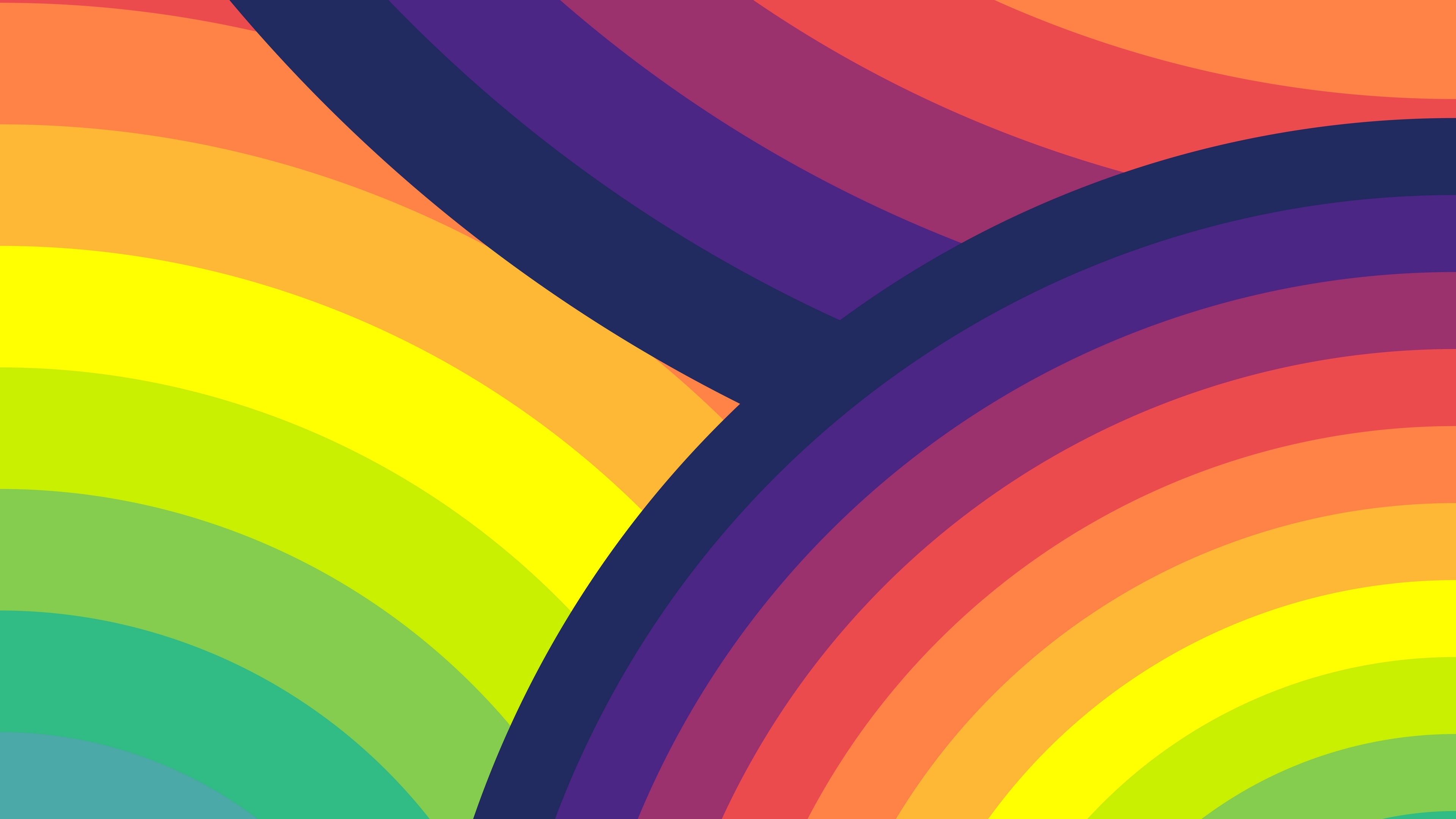 3840x2160 Wallpaper Circles, Colorful, Rainbow, Arc Wallpaper HD, Desktop