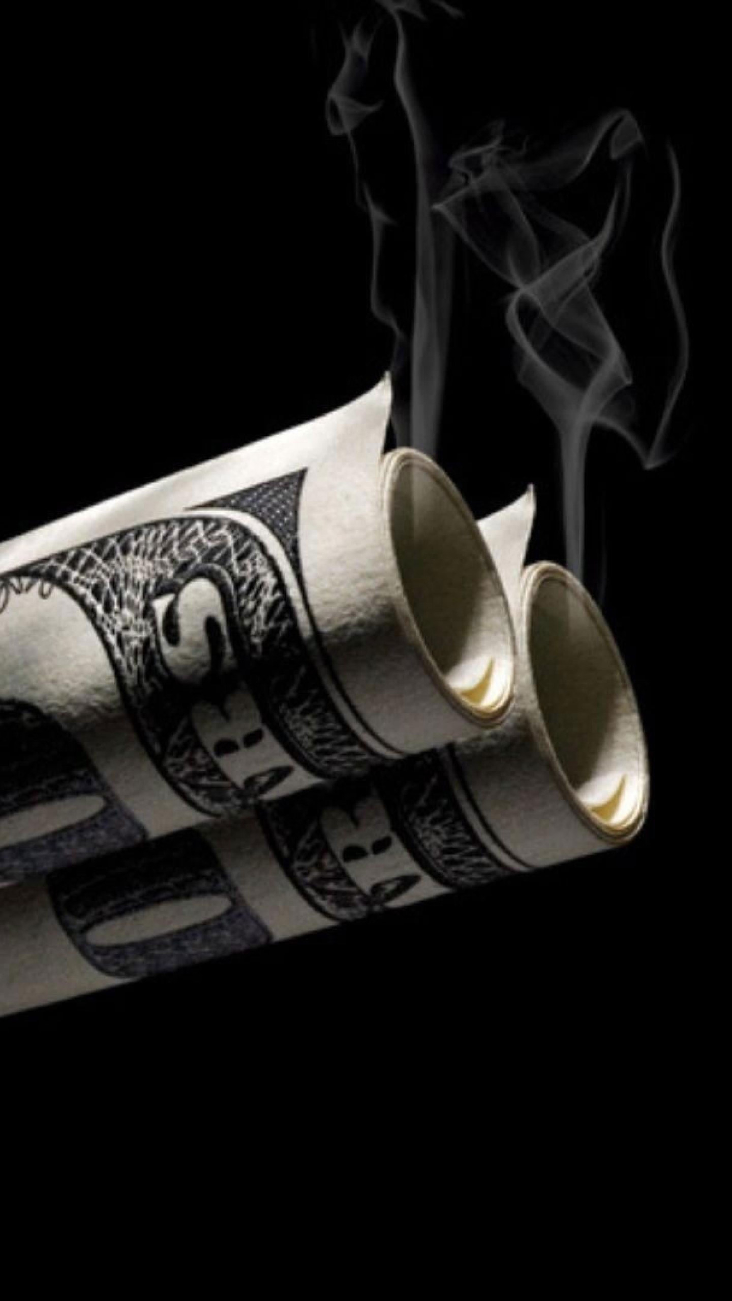 1440x2560 Wallpaper Money, Swag, Cigarette, Dollar, Cash, Black • Wallpaper For You, Phone