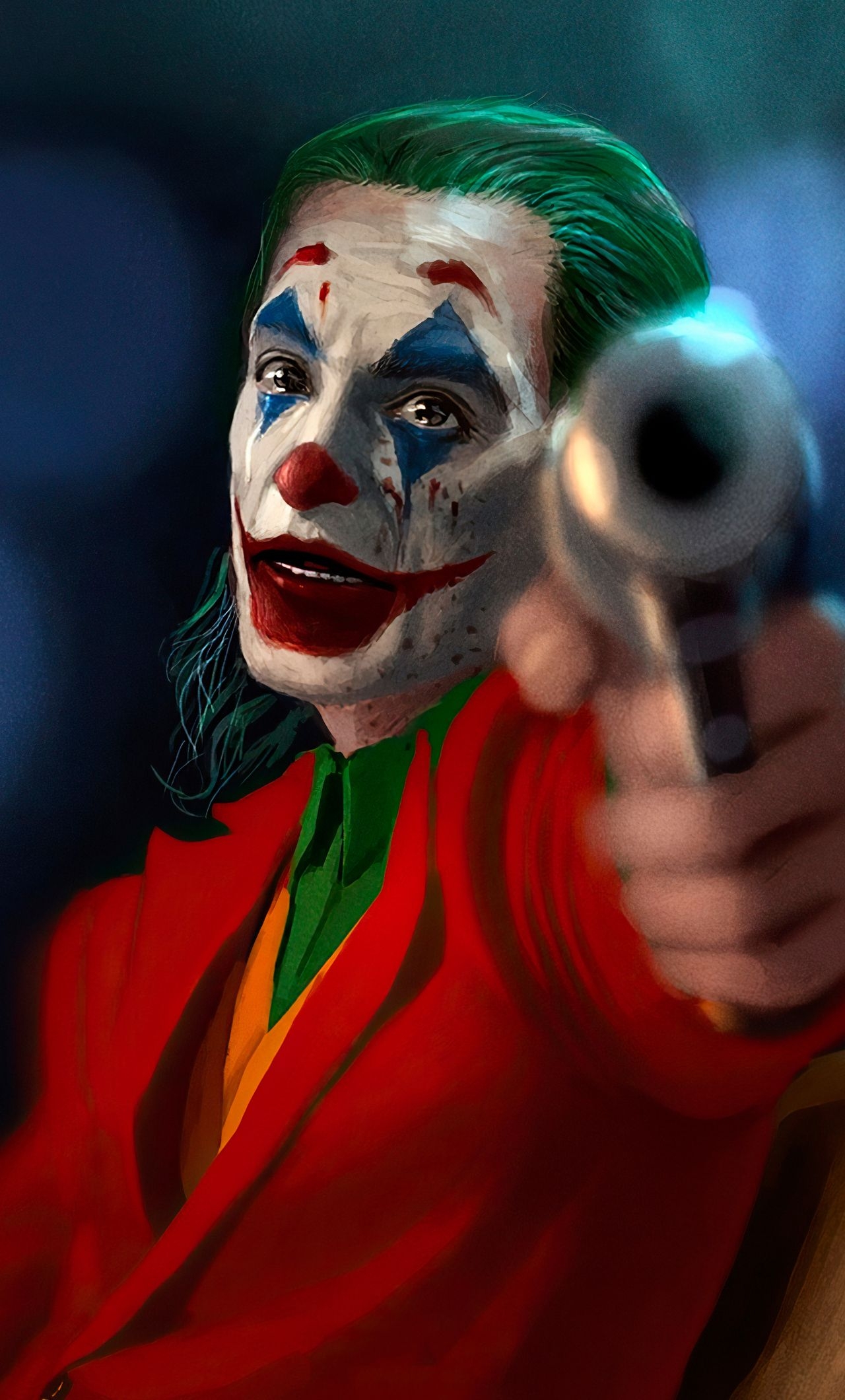 1280x2120 Joker With Gun 4k iPhone, Phone