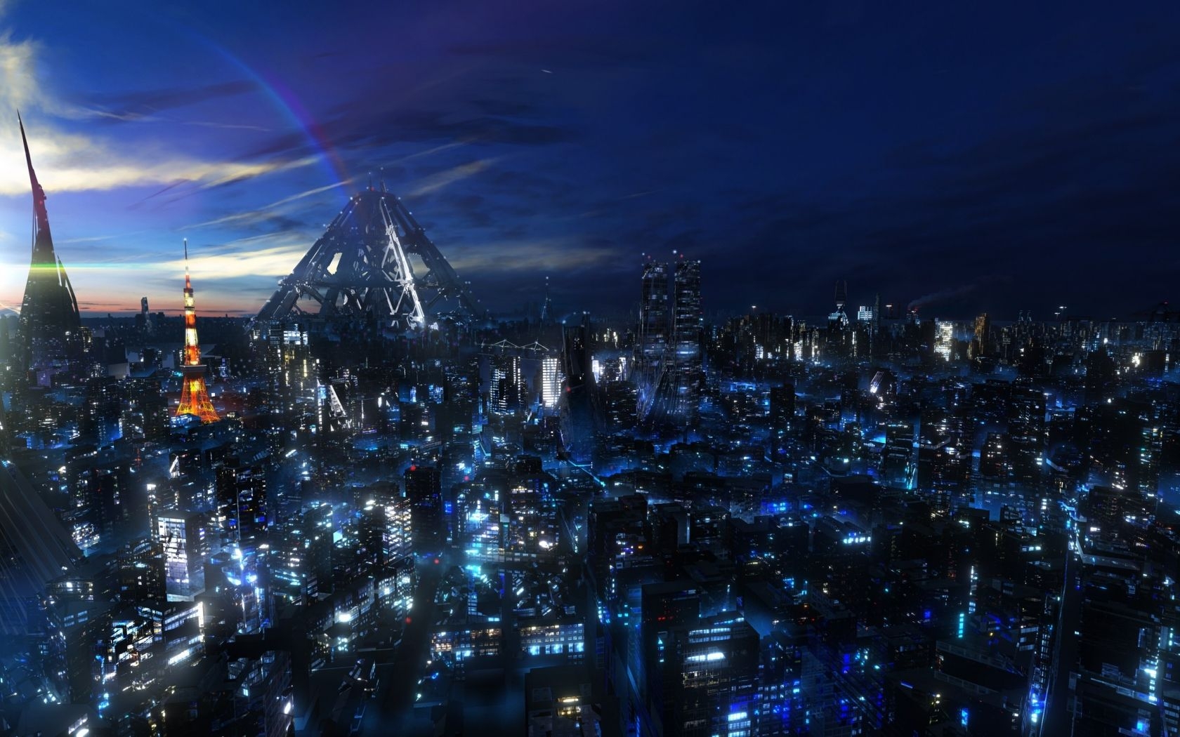 1680x1050 Free download Japan clouds cityscapes night digital art skyscapes guilty [2450x1476] for your Desktop, Mobile & Tablet. Explore 1920x1080 Anime Wallpaper. Cool Anime Wallpaper, Epic Anime Wallpaper, One Piece Wallpaper 1920x1080, Desktop