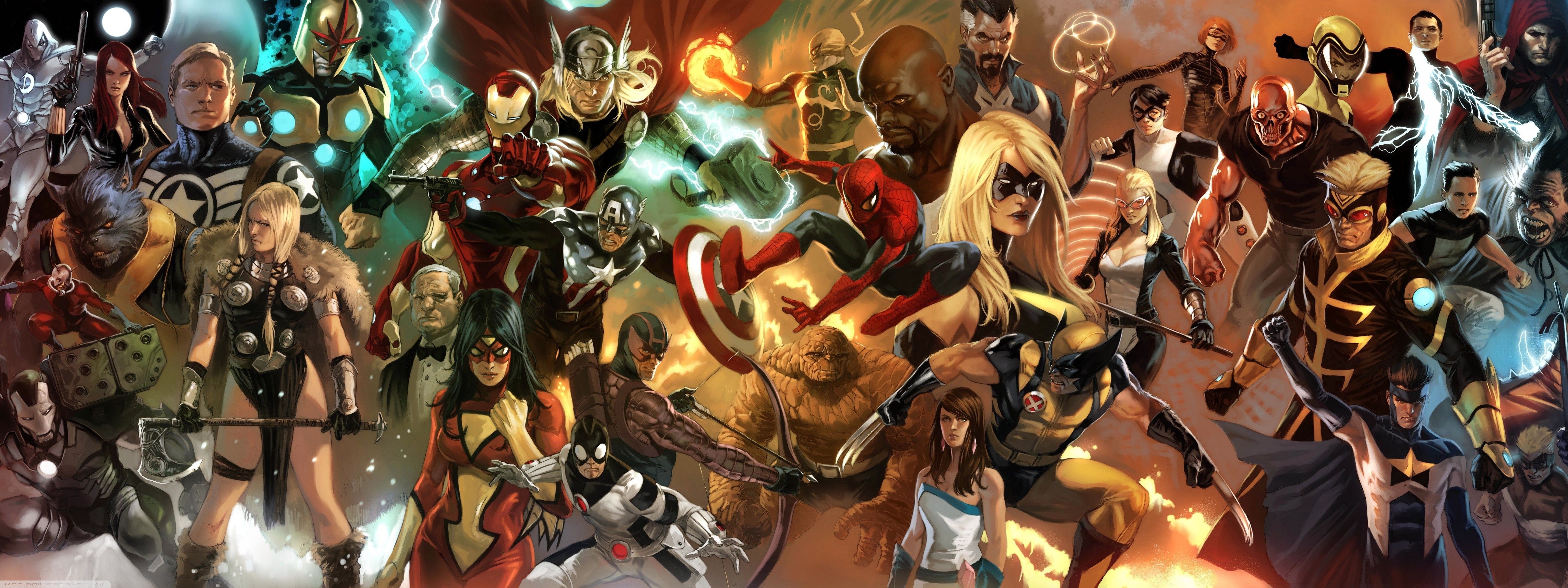 5600x2100 Marvel Comics Wallpaper HD / Desktop and Mobile Background, Dual Screen