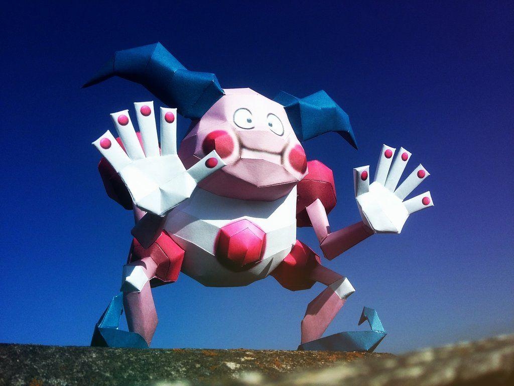 1030x770 mr. mime papercraft, Desktop