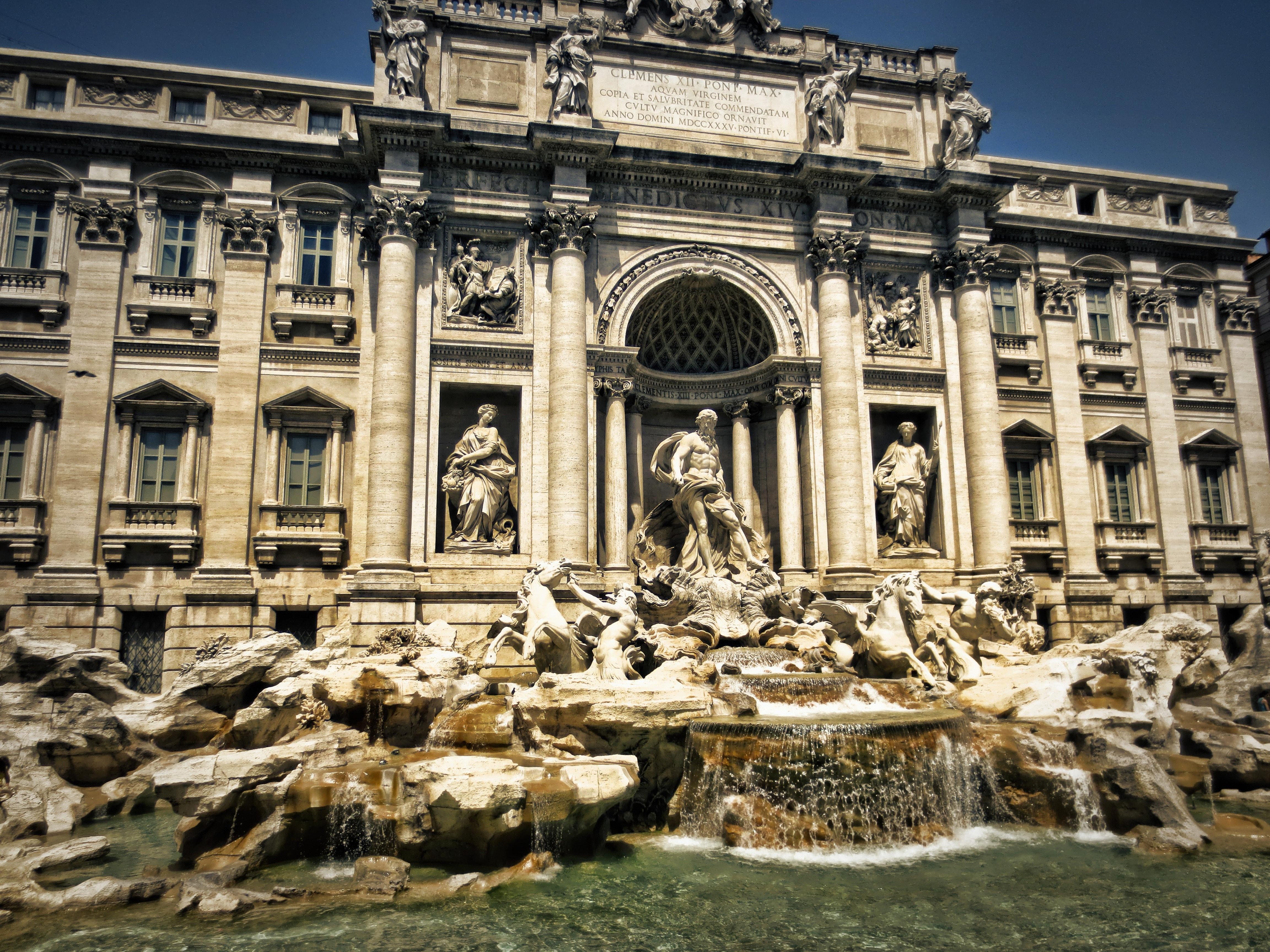 4610x3460 trevi fountain free image, Desktop