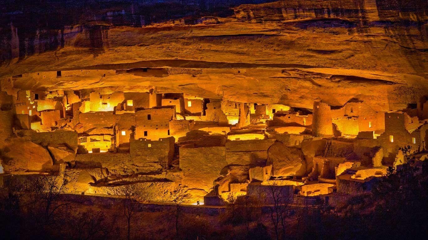 1370x770 Luminaria festival at Cliff Palace in Mesa Verde National Park, Desktop