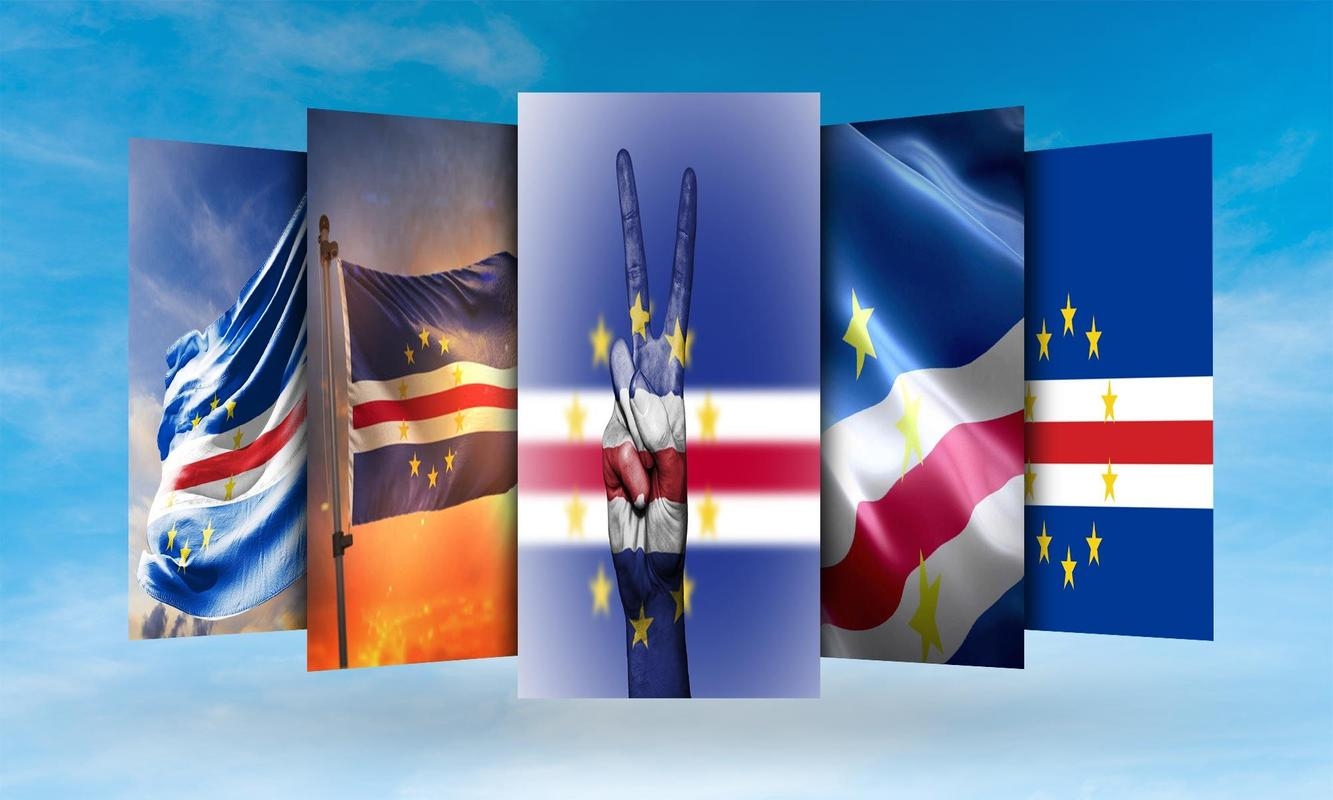 1340x800 Cabo Verde Flag Wallpaper for Android, Desktop