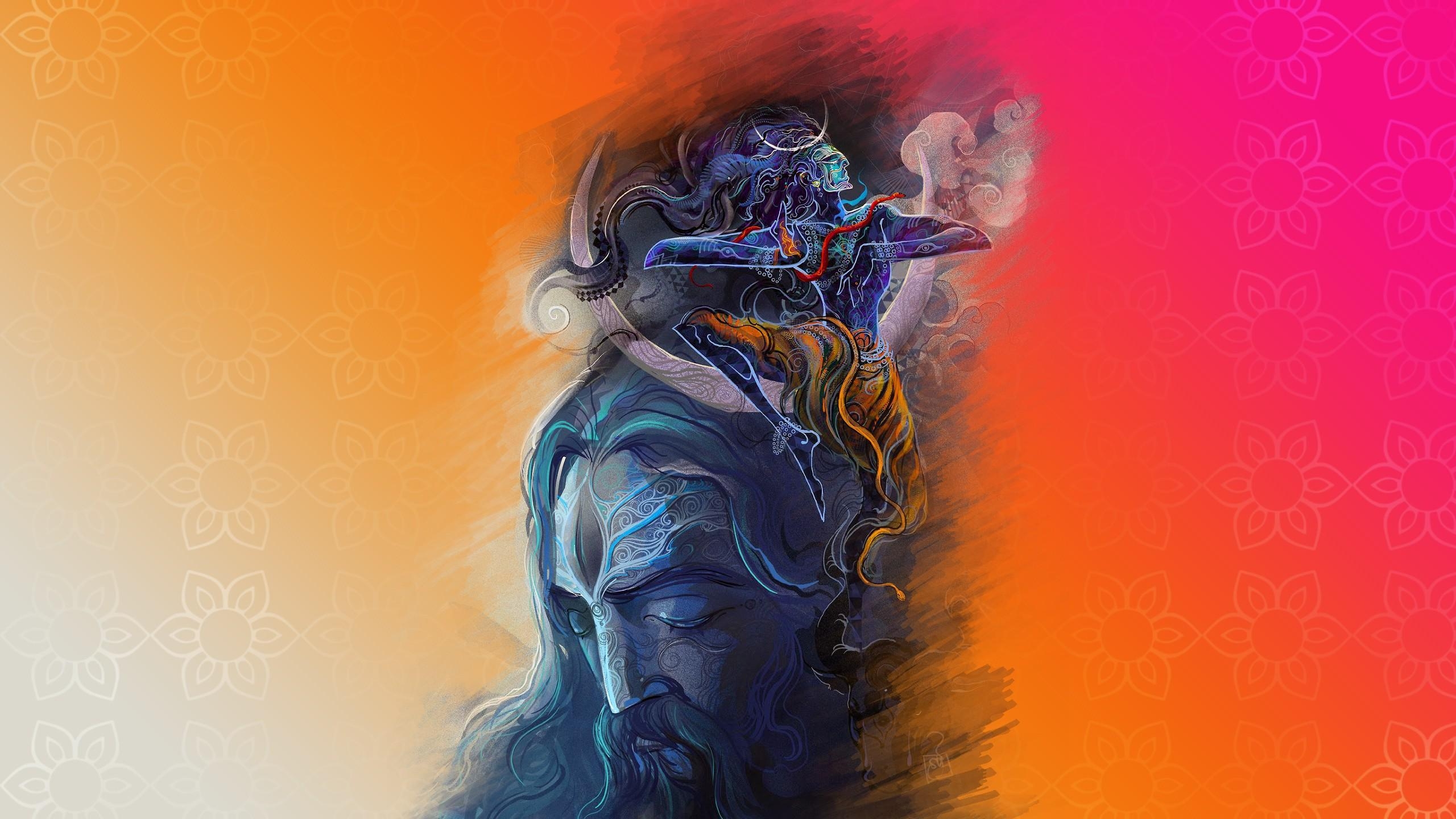 2560x1440 Wallpaper Lord Shiva, Aghori, Indian God, HD, Creative Graphics, Desktop