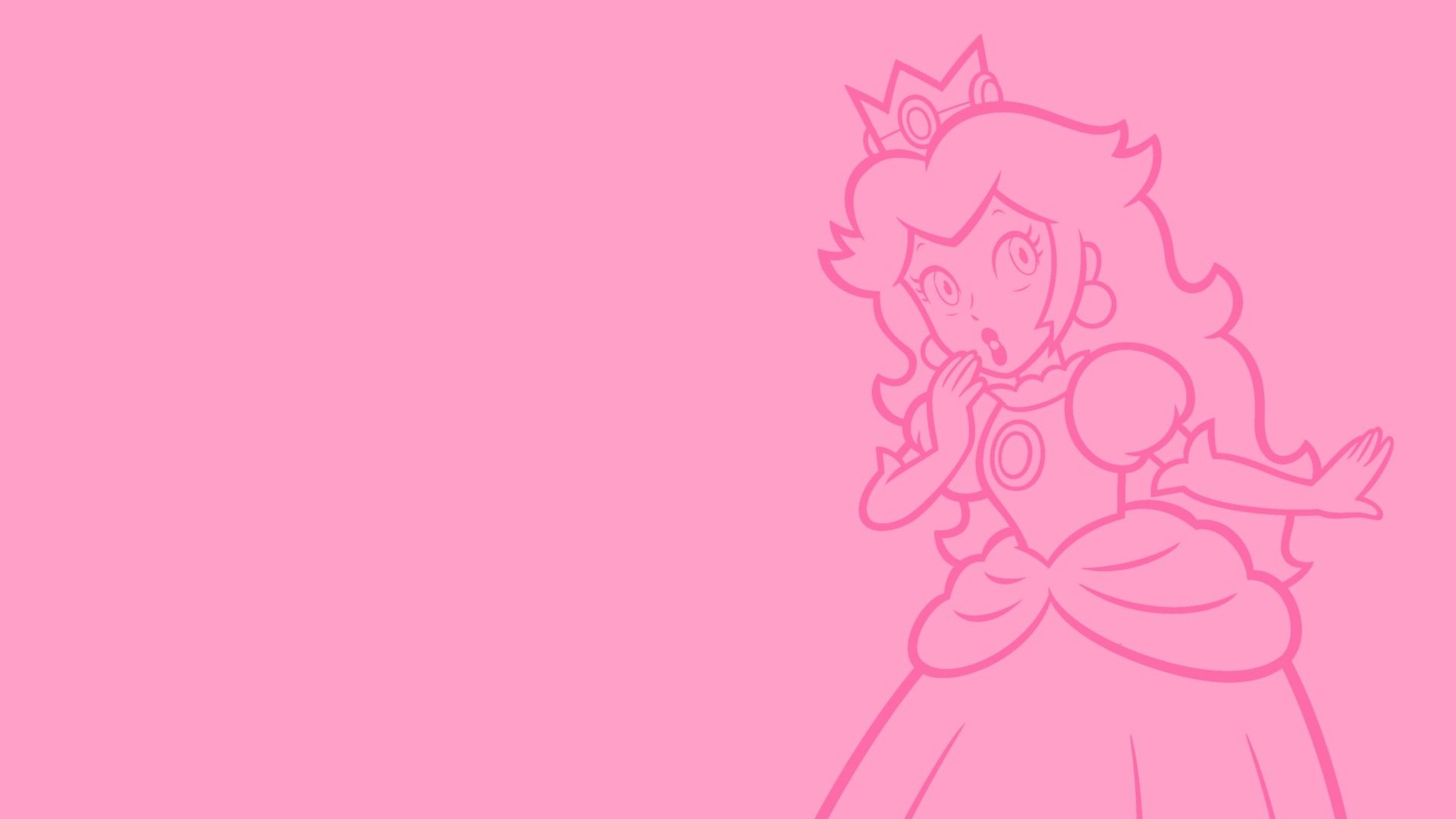 1920x1080 Download HD Wallpaper Of 397095 Princess_Peach, Video_games, Super_Mario, Nintendo, Minimalis. Peach Wallpaper, IPhone Background Wallpaper, Super Princess Peach, Desktop