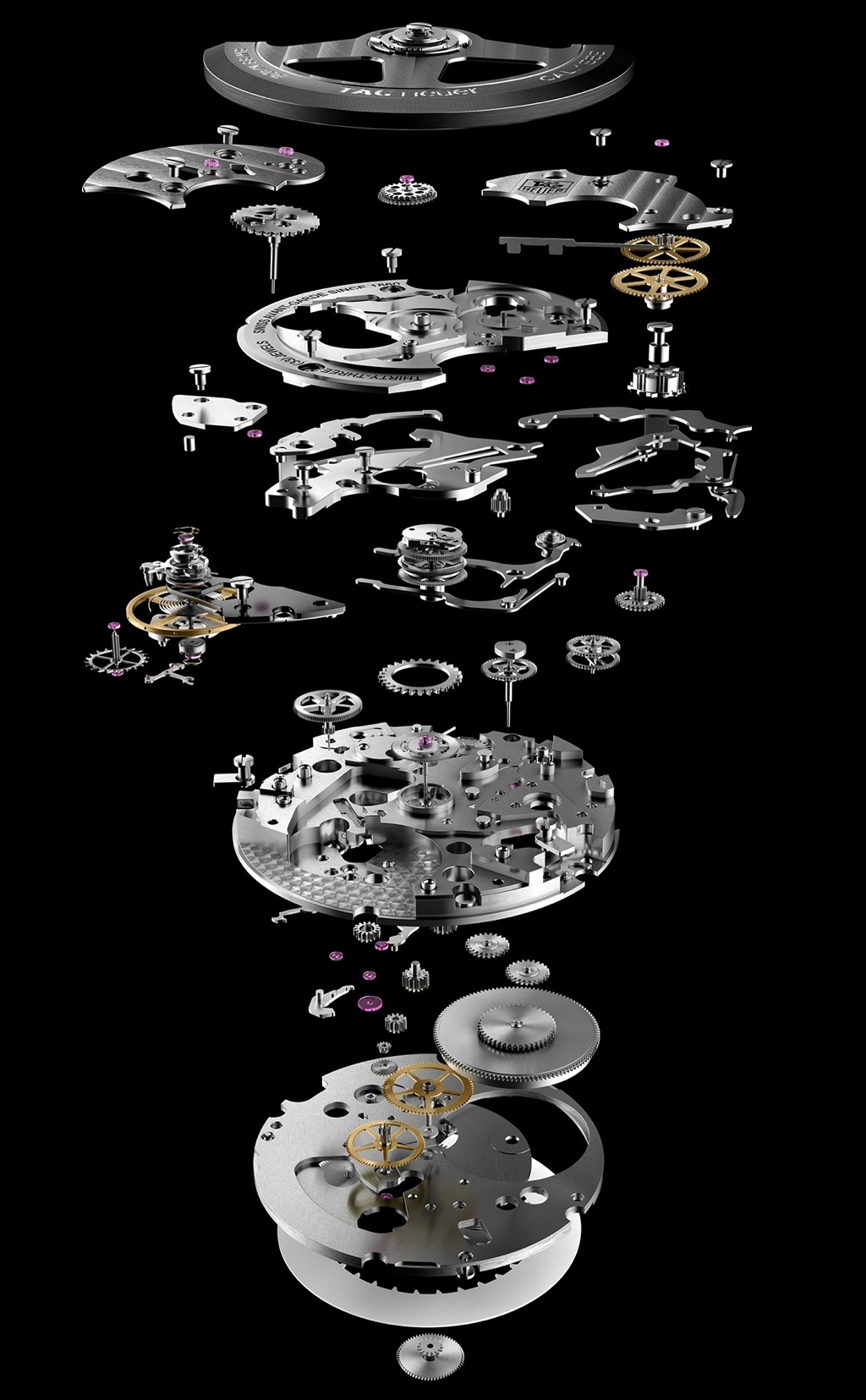 1030x1660 Watch Movement Exploded View, Phone