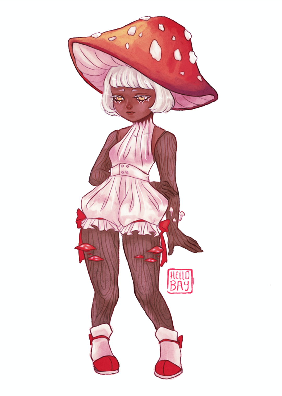 1090x1520 Mushroom Girl. Character design, Character art, Cartoon art styles, Phone