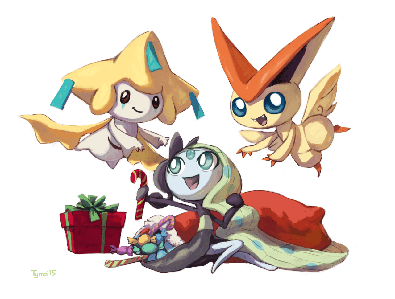 1280x970 Jirachi, Meloetta, and Victini. Pokémon and Anime, Desktop