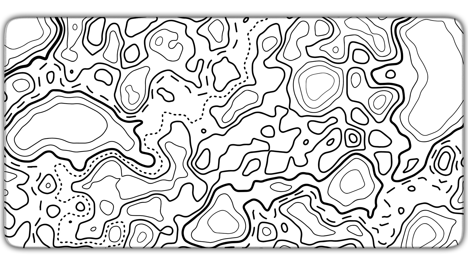 1920x1080 White Topographic Mousepad, Desktop