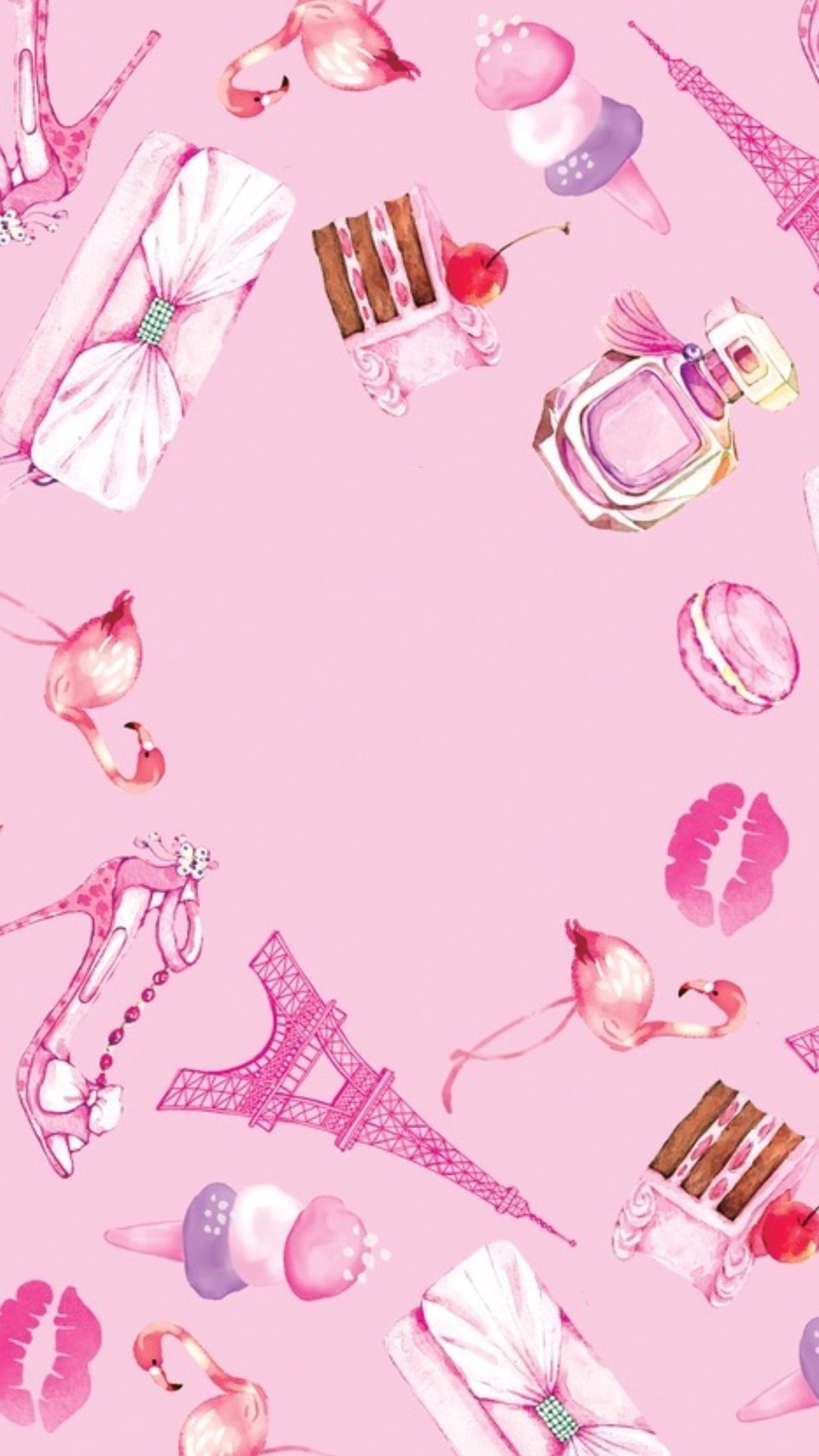 1250x2210 Fancy Girly Pink Wallpaper, Phone