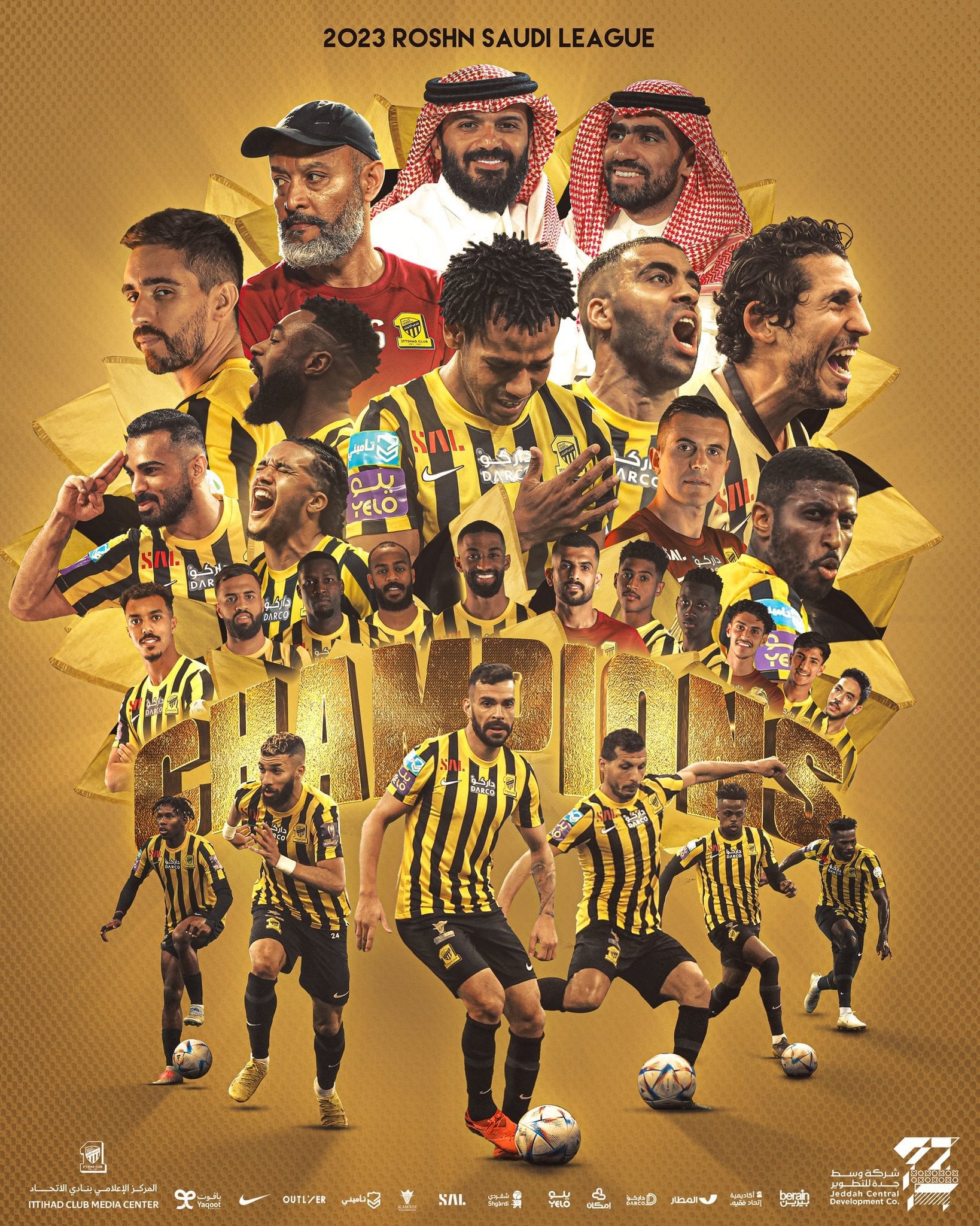 1640x2050 Ittihad Al Ittihad Are The Champions Of Saudi Pro League “Roshn” 22 23 Season And For The 9th Time In Their History!, Phone