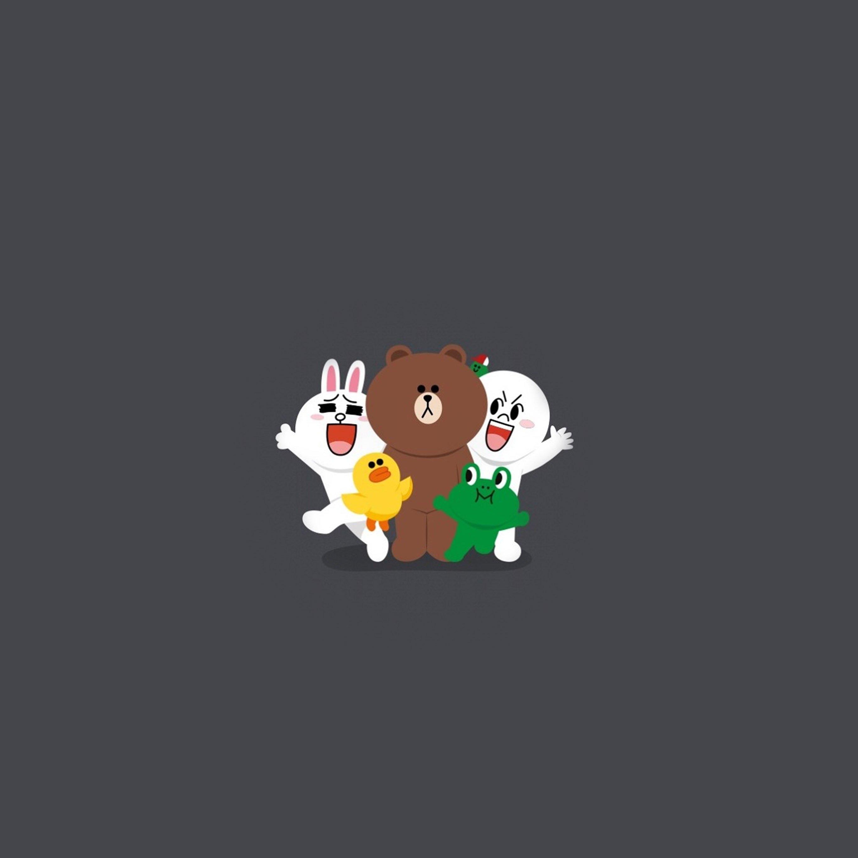 2740x2740 Line Friends Chracter Cute Art Anime Wallpaper, Phone