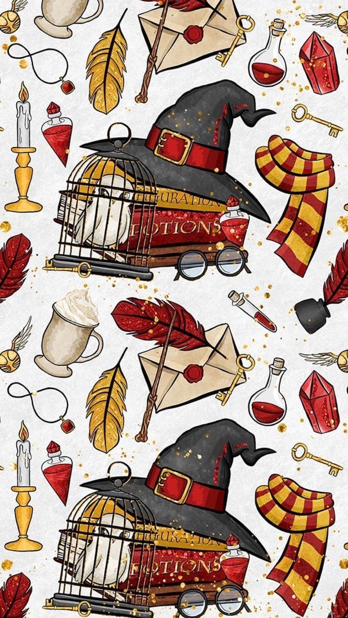 700x1250 Transfiguration Potions Textbooks Hat Glasses Gryffindor Scarves Cute Harry Potter Wallpaper W. Harry Potter Background, Cute Harry Potter, Harry Potter Wallpaper, Phone