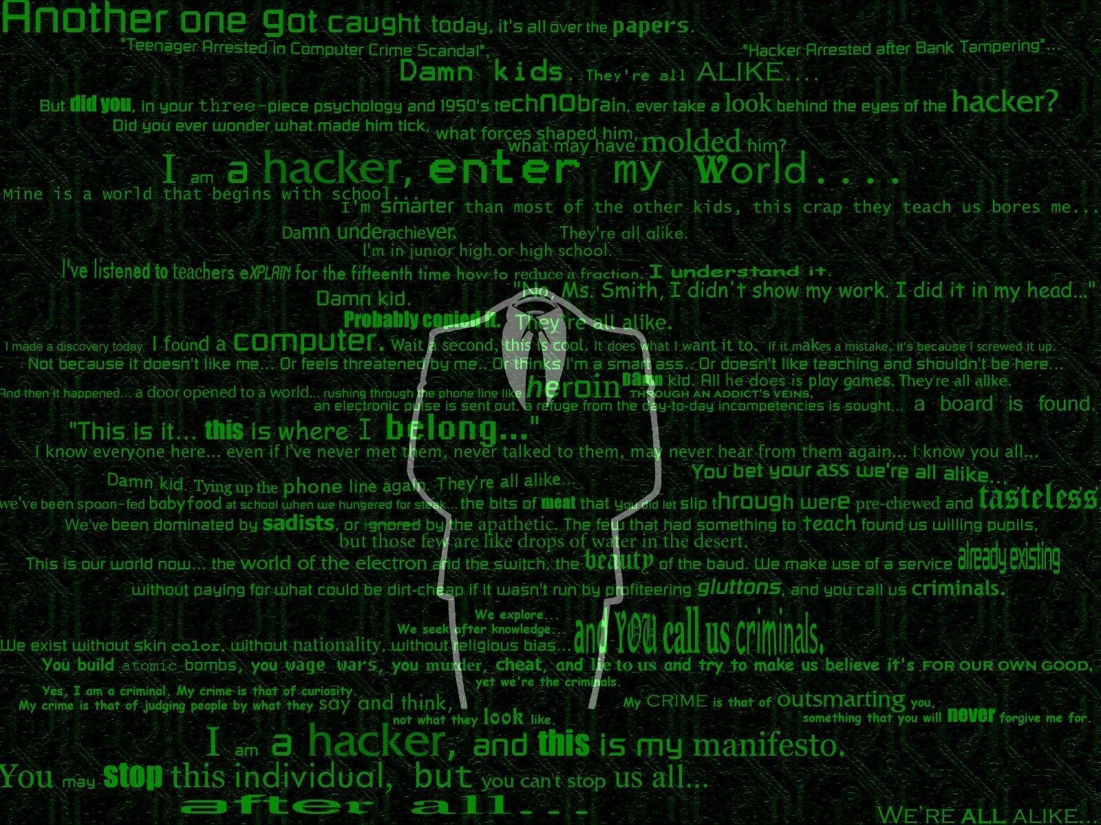 1600x1200 Hacker HD Wallpaper, Desktop