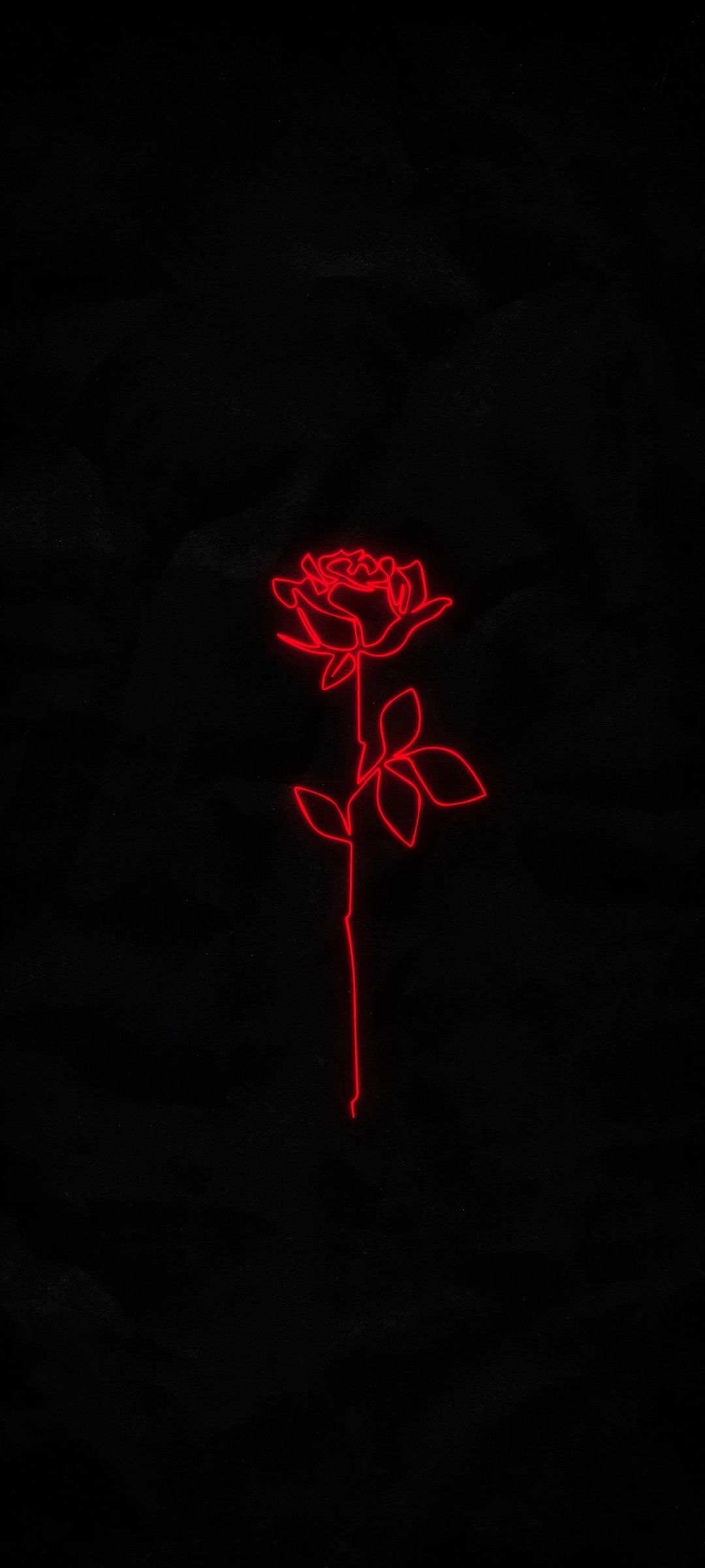 1080x2400 Red Design Rose Black Phone, Phone