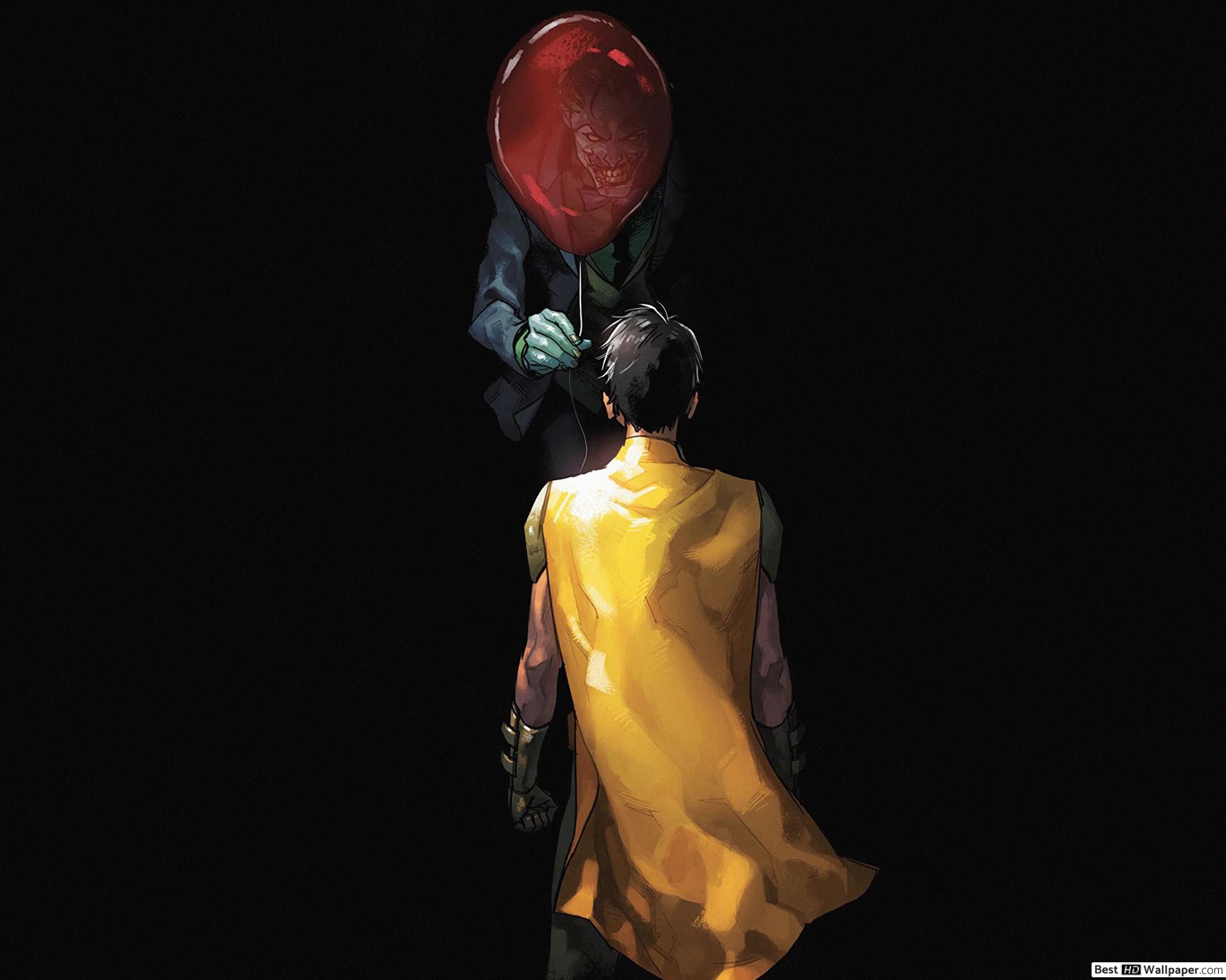 2560x2050 Joker's red balloon and Robin HD wallpaper download, Desktop