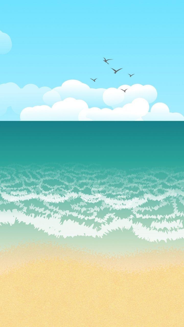 720x1280 Minimalist Beach Wallpaper Free Minimalist Beach Background, Phone