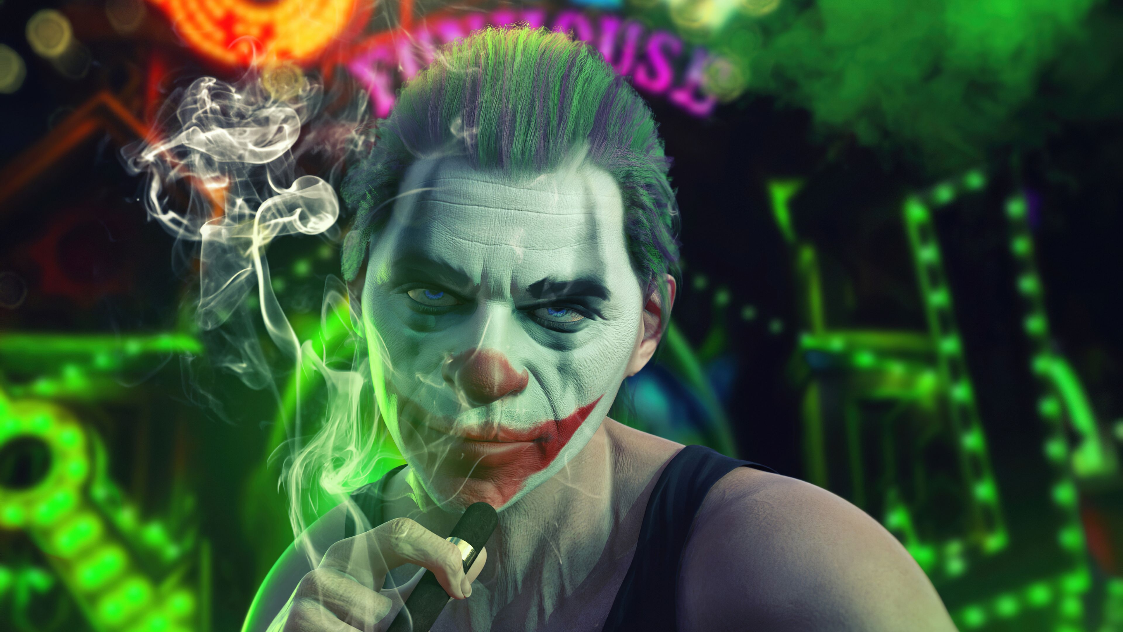 3840x2160 Joker smoking Wallpaper 4k Ultra HD, Desktop