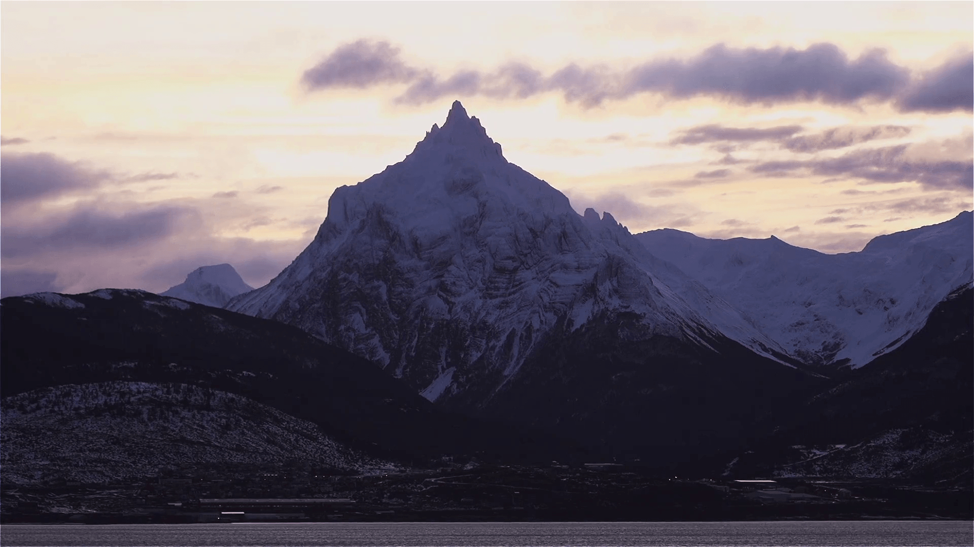 1920x1080 Mount Olivia, in Ushuaia (Tierra del Fuego, Argentina). Stock Video, Desktop