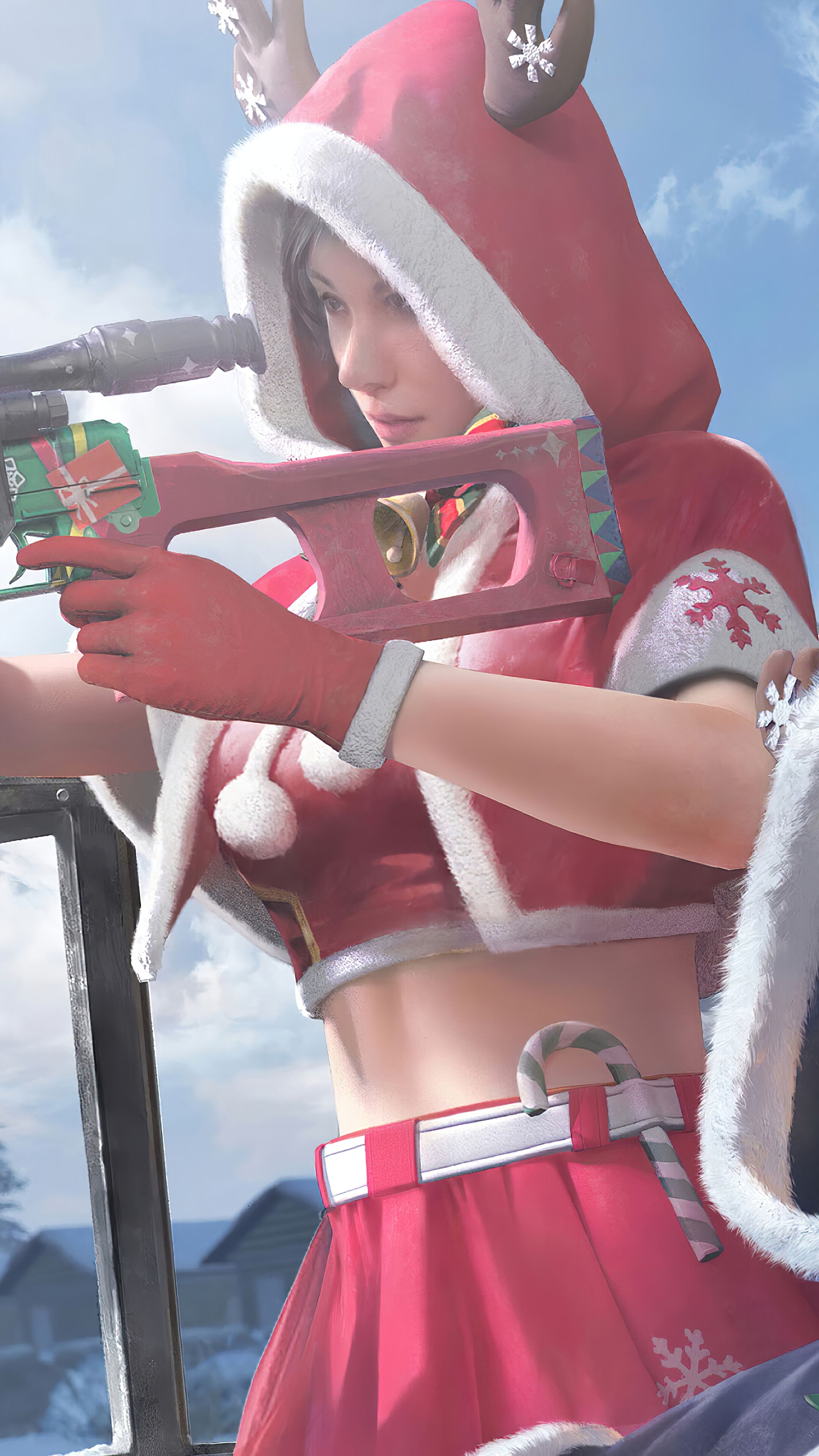 2160x3840 PUBG, Mobile, Girl, Charming Raindeer Set, Skin, Outfit, 4K phone HD Wallpaper, Image, Background, Photo and Picture. Mocah HD Wallpaper, Phone