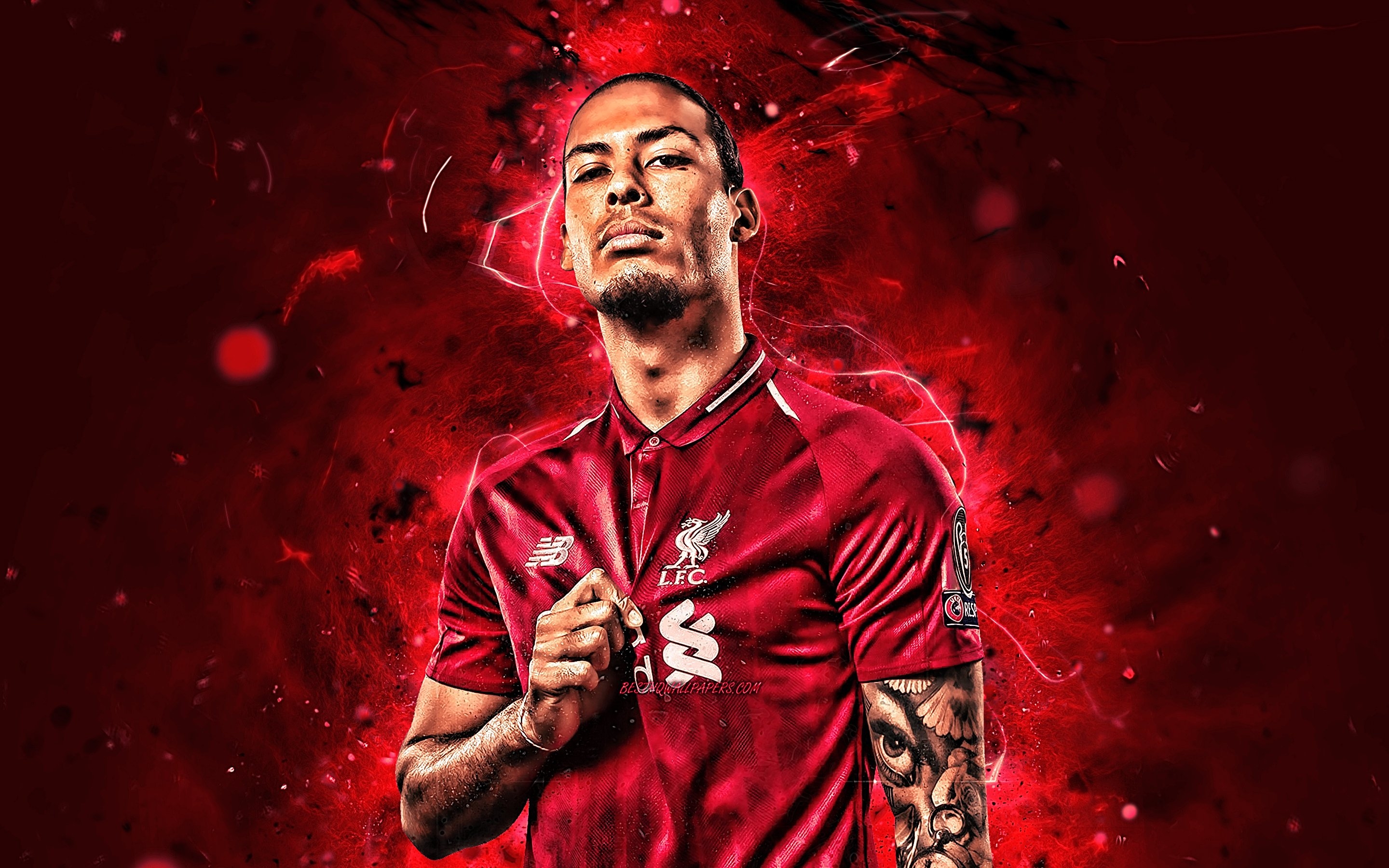 2880x1800 Download Wallpaper Virgil Van Dijk, Joy, Liverpool FC, Close Up, LFC, Dutch Footballers, Premier League, Van Dijk, Soccer, Football For Desktop With Resolution. High Quality HD Picture Wallpaper, Desktop