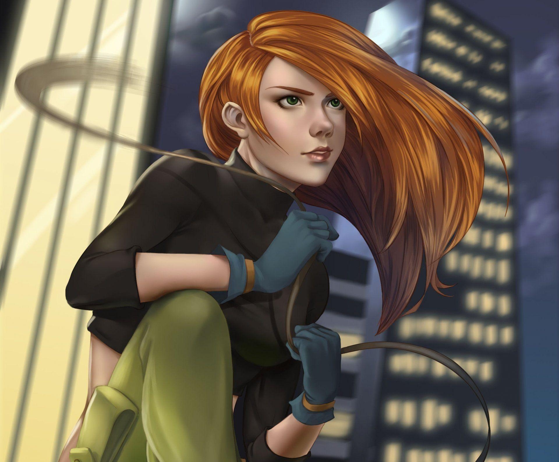 1920x1590 kim possible kim with a plus red view skyscraper HD wallpaper, Desktop