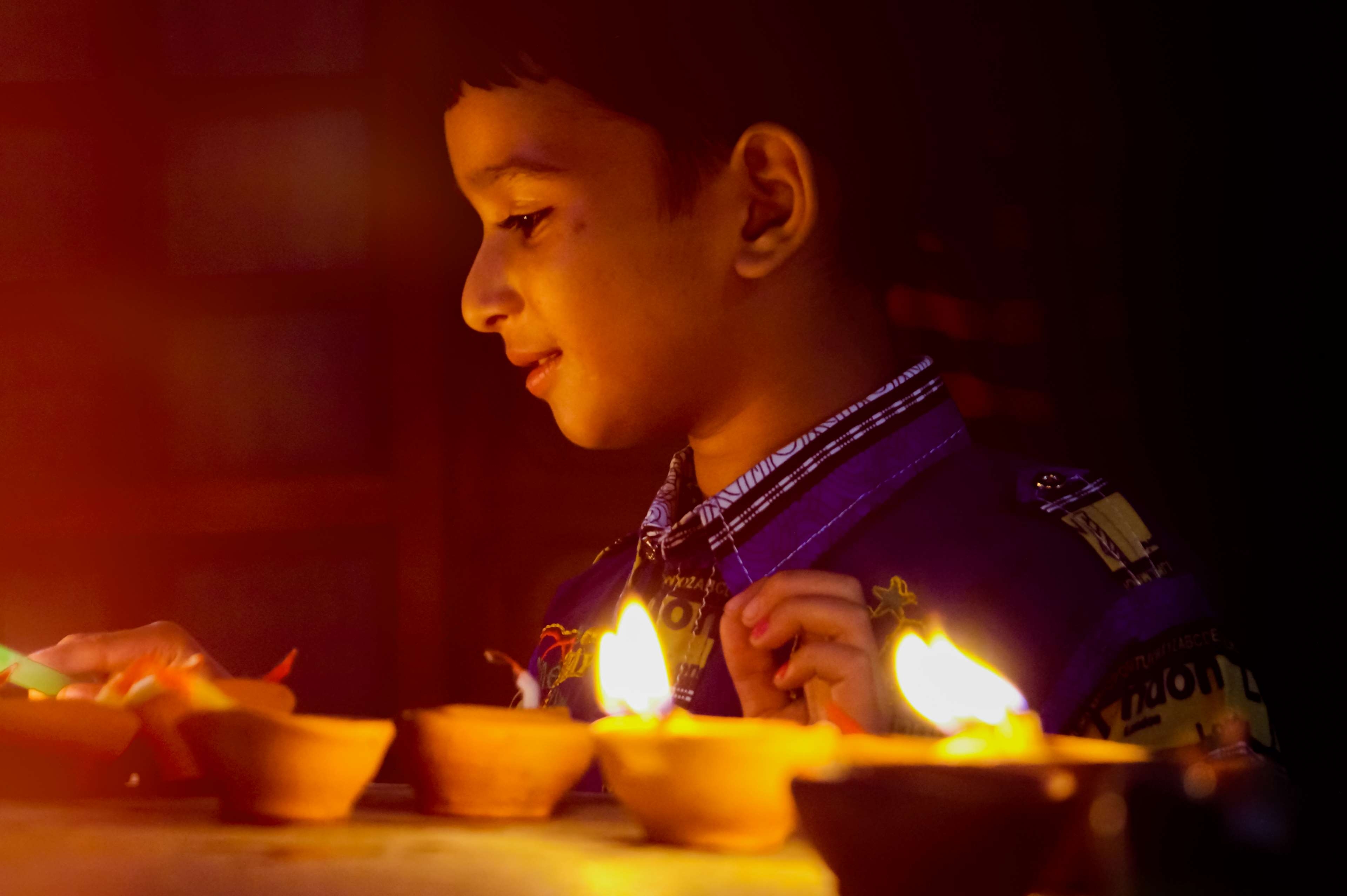 3840x2560 diwali, festival, kids, lights 4k wallpaper, Desktop