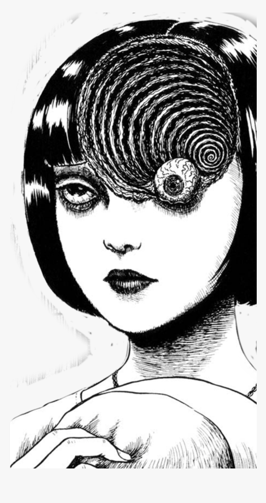 860x1630 manga #anime #cartoon #horror #comic #hentai #junji Ito Wallpaper Phone, HD Png Download, Transparent Png Image, Phone